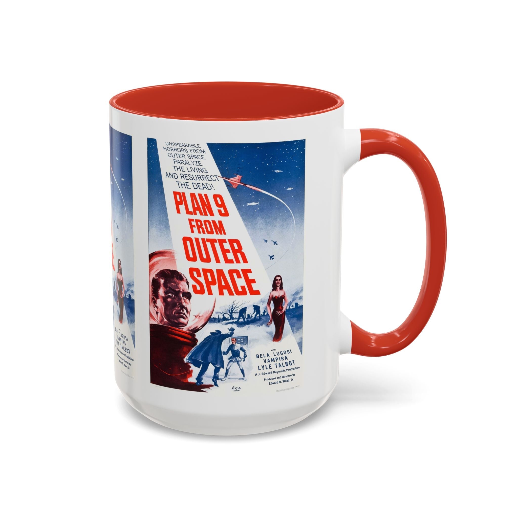 Cult Classic Movie Poster Art Accent Coffee Mug (11, 15oz) - Plan 9 From Outer Space 1959 - POPvault