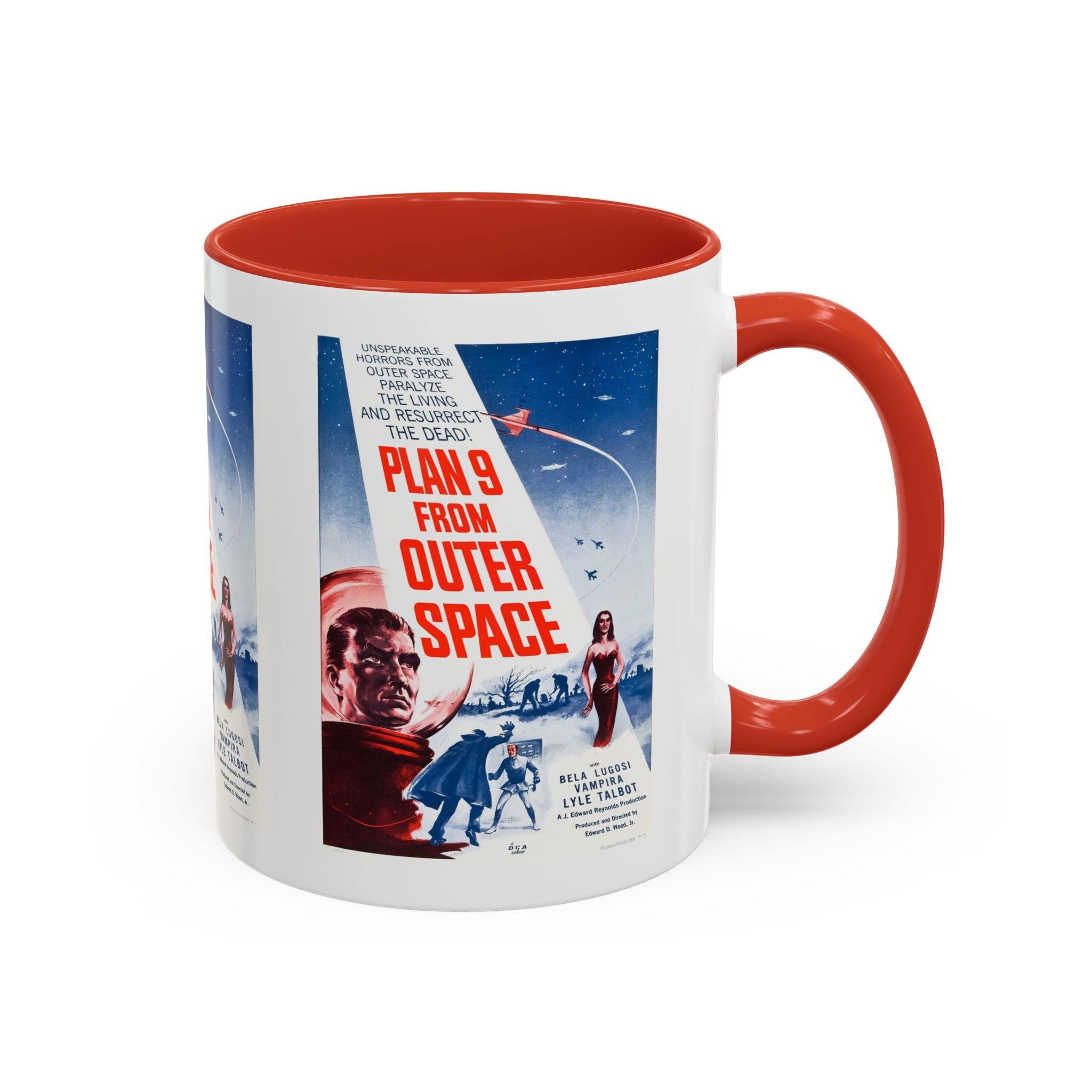 Cult Classic Movie Poster Art Accent Coffee Mug (11, 15oz) - Plan 9 From Outer Space 1959 - POPvault