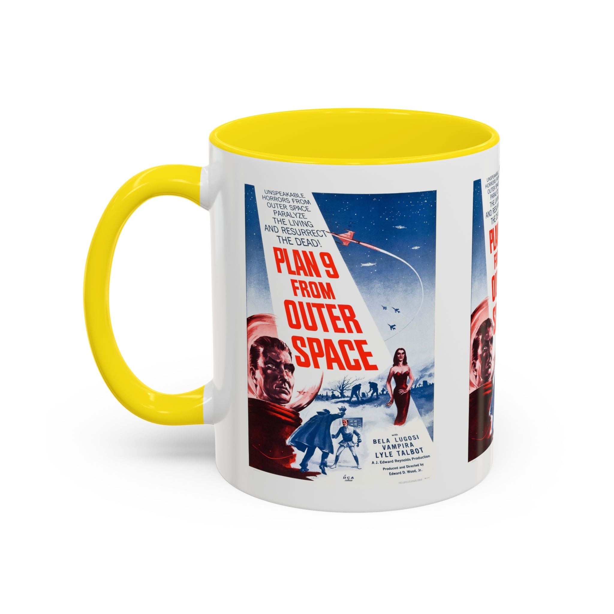 Cult Classic Movie Poster Art Accent Coffee Mug (11, 15oz) - Plan 9 From Outer Space 1959 - POPvault