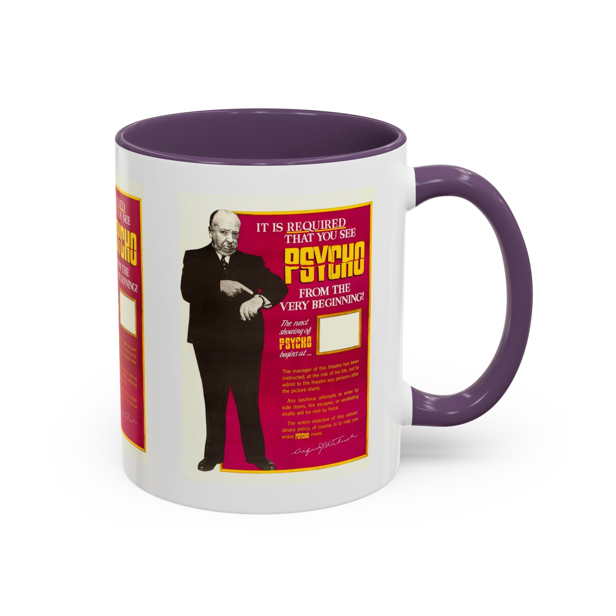 Cult Classic Movie Poster Art Accent Coffee Mug (11, 15oz) - Psycho 1960 - POPvault