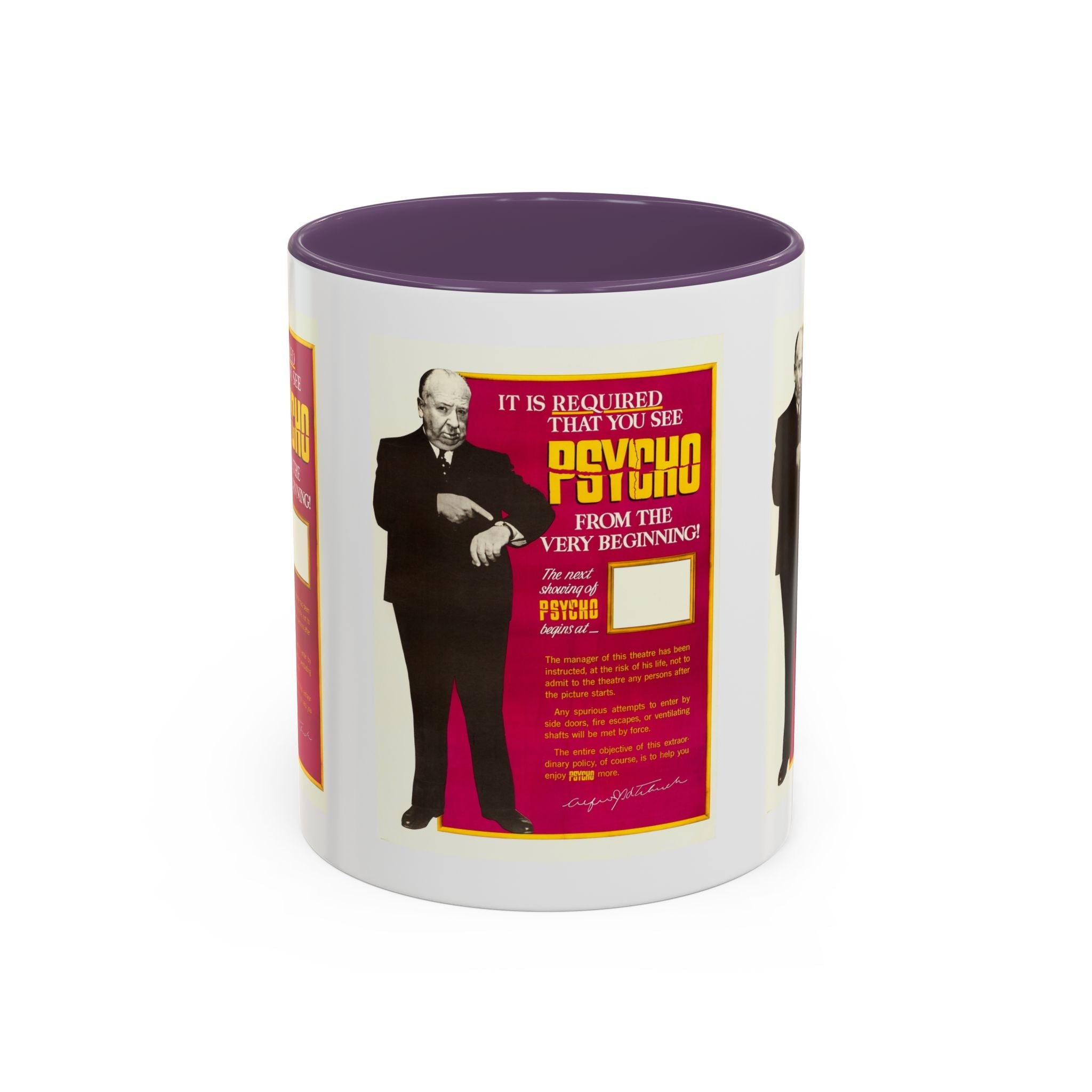 Cult Classic Movie Poster Art Accent Coffee Mug (11, 15oz) - Psycho 1960 - POPvault
