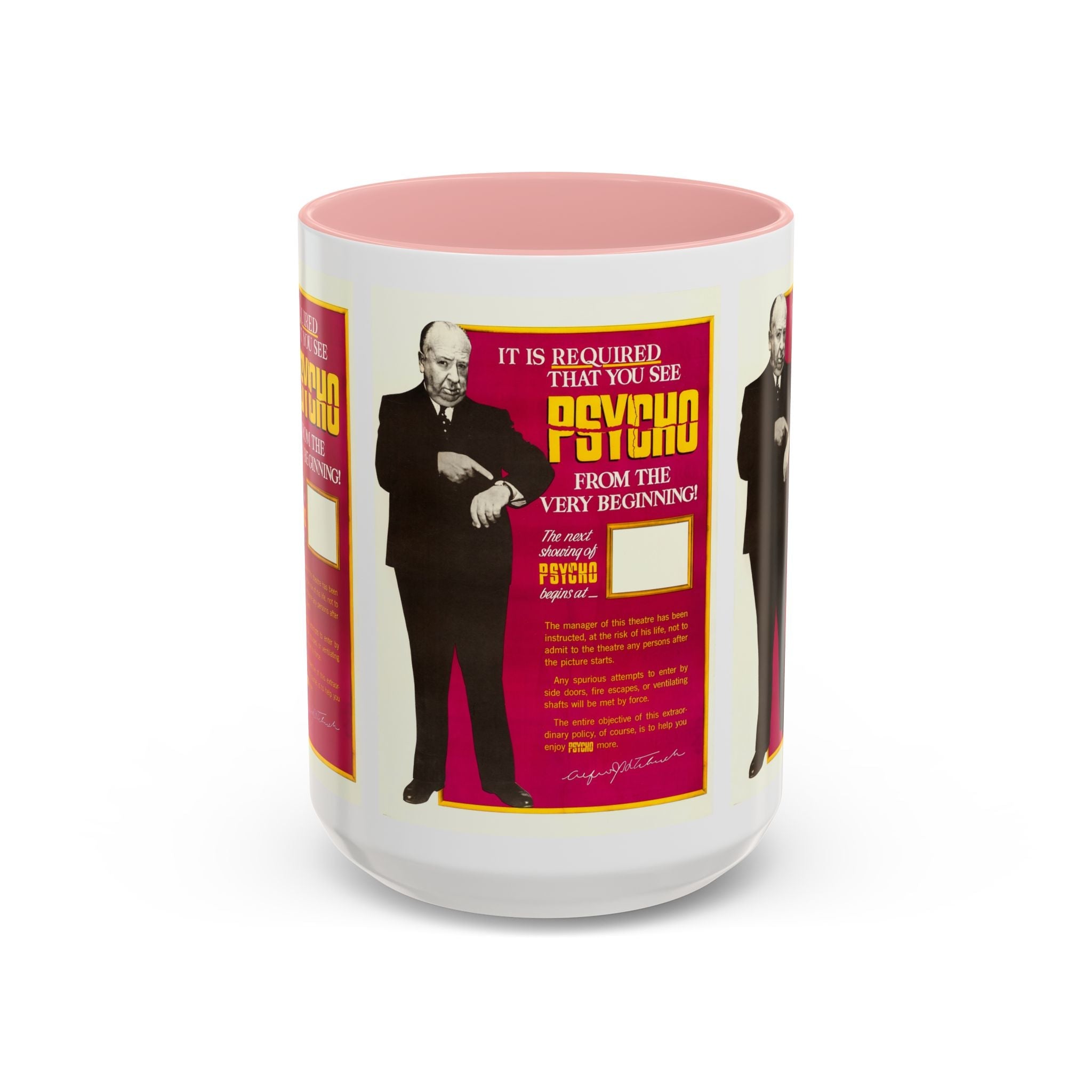 Cult Classic Movie Poster Art Accent Coffee Mug (11, 15oz) - Psycho 1960 - POPvault