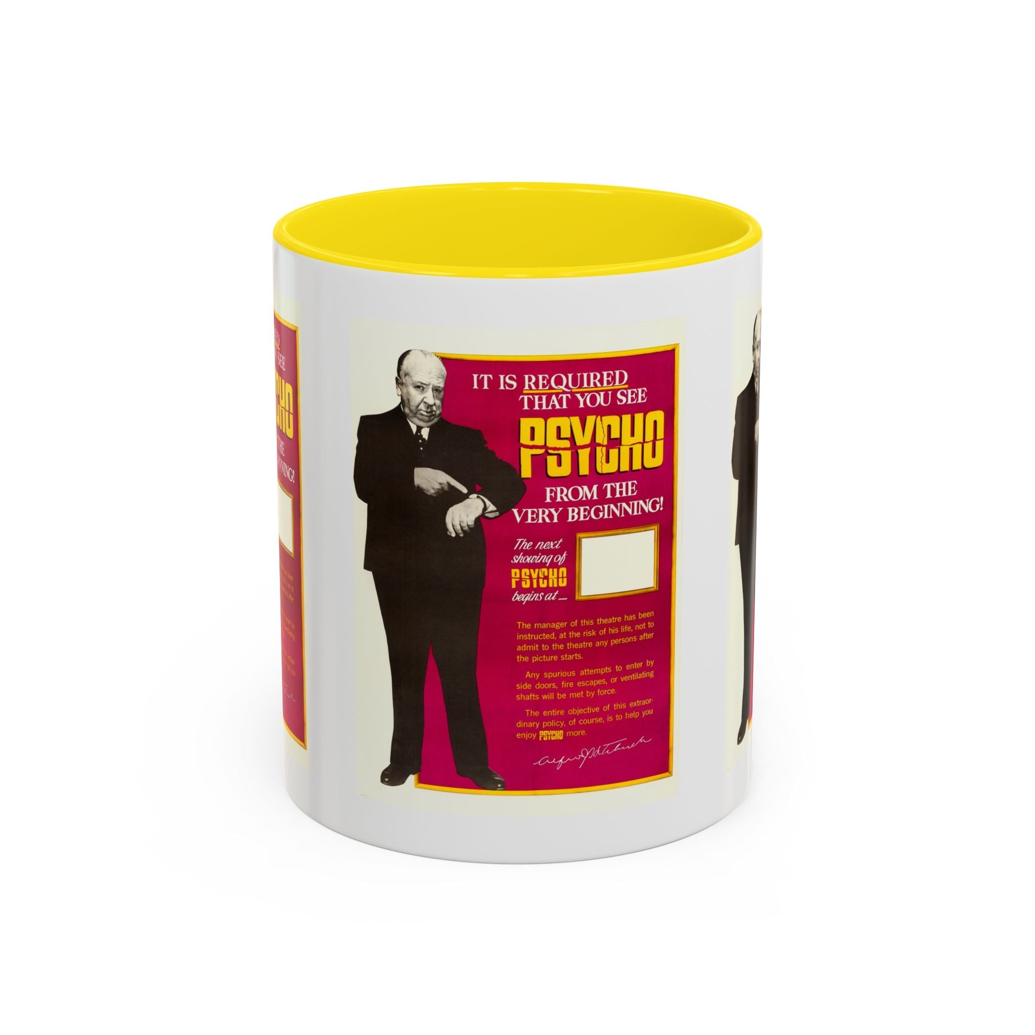 Cult Classic Movie Poster Art Accent Coffee Mug (11, 15oz) - Psycho 1960 - POPvault
