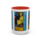 Cult Classic Movie Poster Art Accent Coffee Mug (11, 15oz) - Psycho Halftone Version 1960 - POPvault