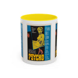 Cult Classic Movie Poster Art Accent Coffee Mug (11, 15oz) - Psycho Halftone Version 1960 - POPvault