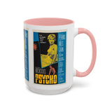 Cult Classic Movie Poster Art Accent Coffee Mug (11, 15oz) - Psycho Halftone Version 1960 - POPvault