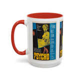 Cult Classic Movie Poster Art Accent Coffee Mug (11, 15oz) - Psycho Halftone Version 1960 - POPvault