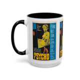 Cult Classic Movie Poster Art Accent Coffee Mug (11, 15oz) - Psycho Halftone Version 1960 - POPvault