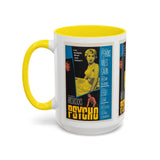 Cult Classic Movie Poster Art Accent Coffee Mug (11, 15oz) - Psycho Halftone Version 1960 - POPvault
