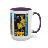 Cult Classic Movie Poster Art Accent Coffee Mug (11, 15oz) - Psycho Halftone Version 1960 - POPvault