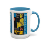 Cult Classic Movie Poster Art Accent Coffee Mug (11, 15oz) - Psycho Halftone Version 1960 - POPvault