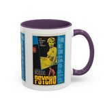 Cult Classic Movie Poster Art Accent Coffee Mug (11, 15oz) - Psycho Halftone Version 1960 - POPvault
