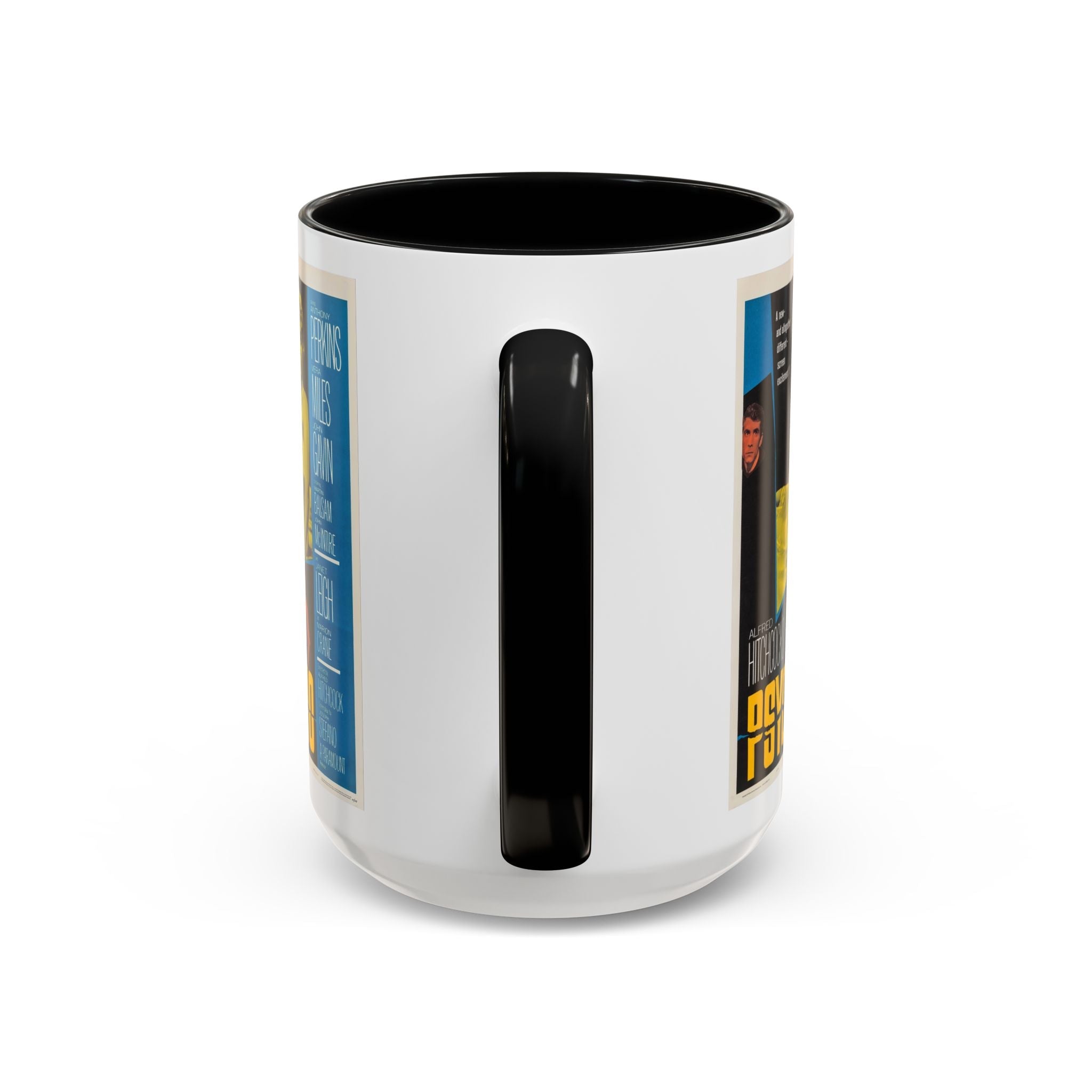 Cult Classic Movie Poster Art Accent Coffee Mug (11, 15oz) - Psycho Halftone Version 1960 - POPvault
