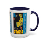 Cult Classic Movie Poster Art Accent Coffee Mug (11, 15oz) - Psycho Halftone Version 1960 - POPvault