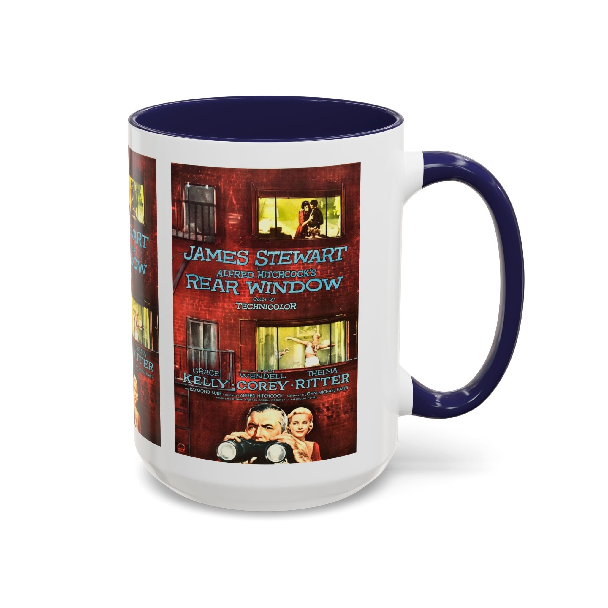 Cult Classic Movie Poster Art Accent Coffee Mug (11, 15oz) - Rear Window 1954 - POPvault