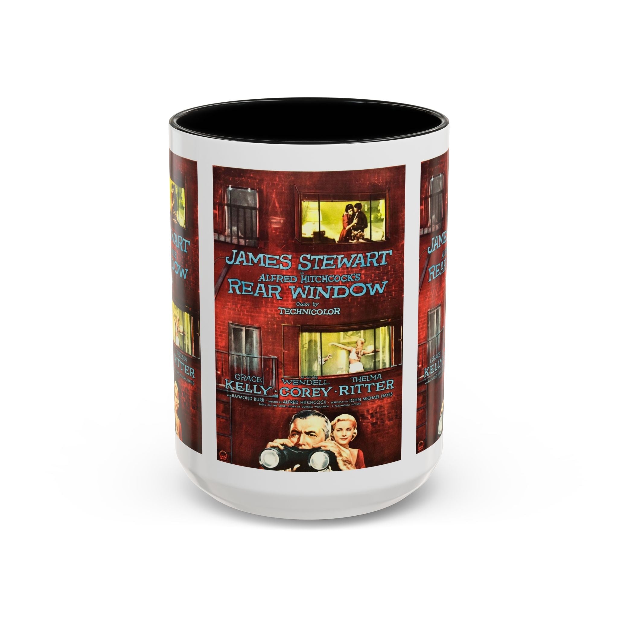 Cult Classic Movie Poster Art Accent Coffee Mug (11, 15oz) - Rear Window 1954 - POPvault