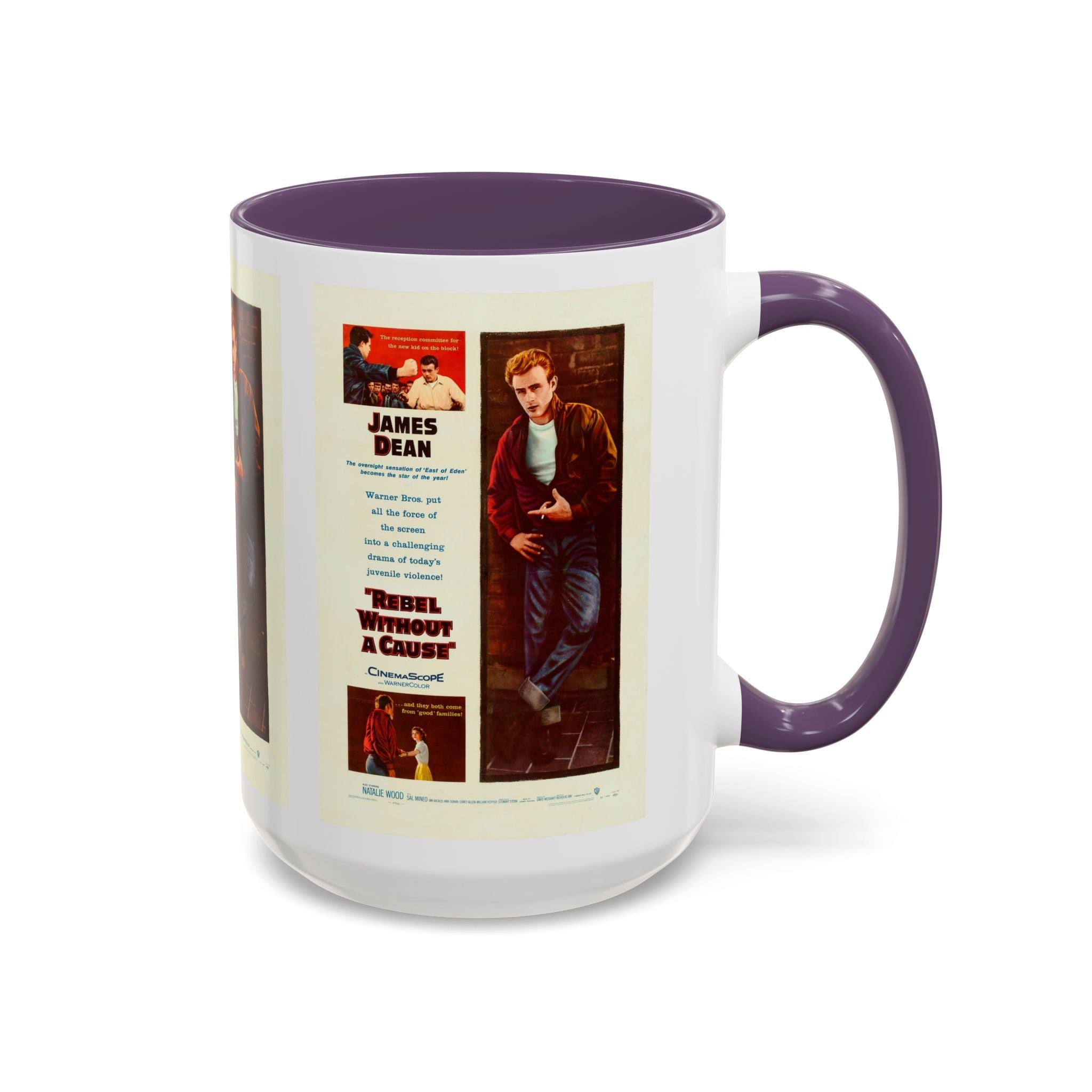 Cult Classic Movie Poster Art Accent Coffee Mug (11, 15oz) - Rebel Without A Cause 1955 - POPvault