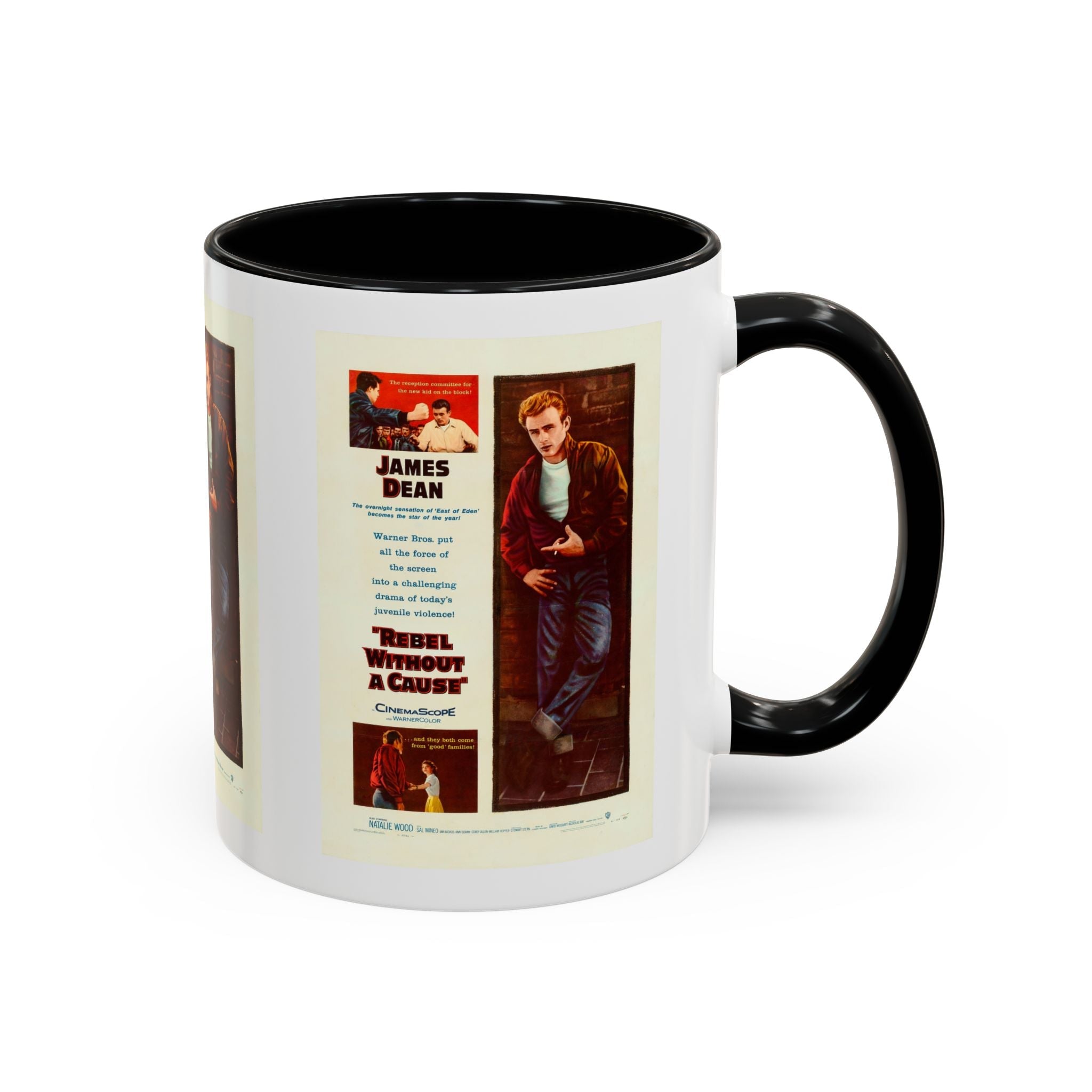 Cult Classic Movie Poster Art Accent Coffee Mug (11, 15oz) - Rebel Without A Cause 1955 - POPvault