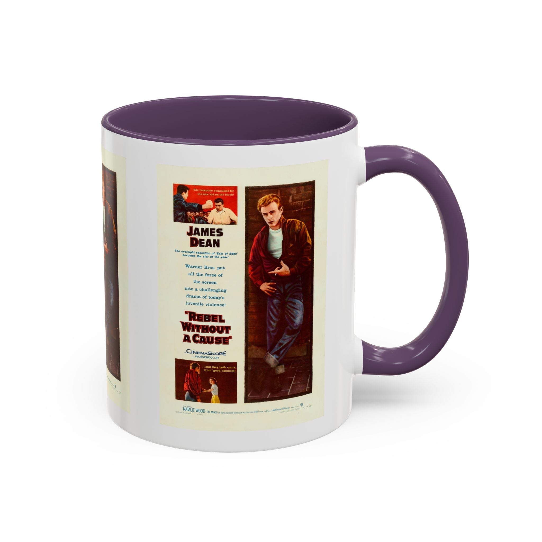 Cult Classic Movie Poster Art Accent Coffee Mug (11, 15oz) - Rebel Without A Cause 1955 - POPvault