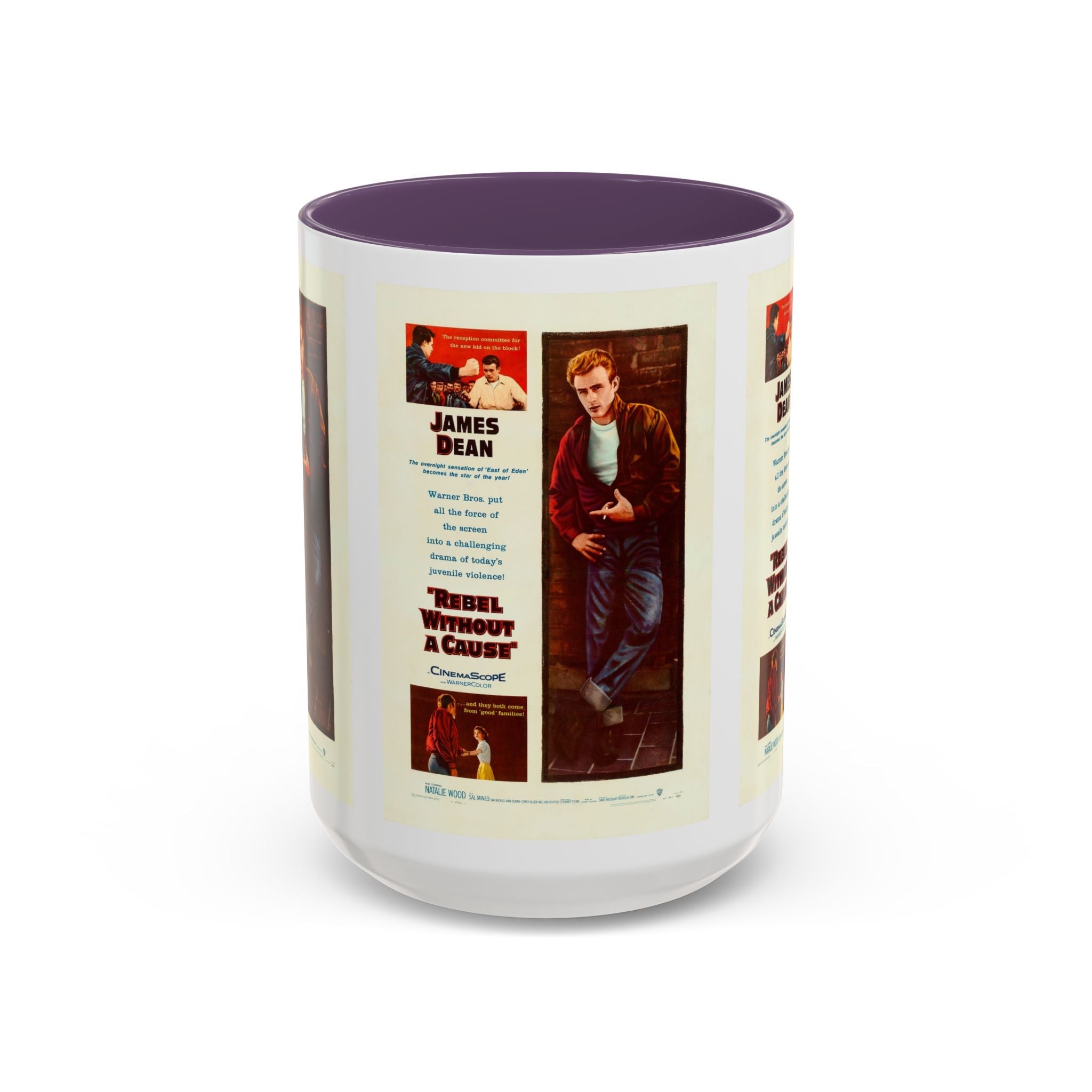 Cult Classic Movie Poster Art Accent Coffee Mug (11, 15oz) - Rebel Without A Cause 1955 - POPvault