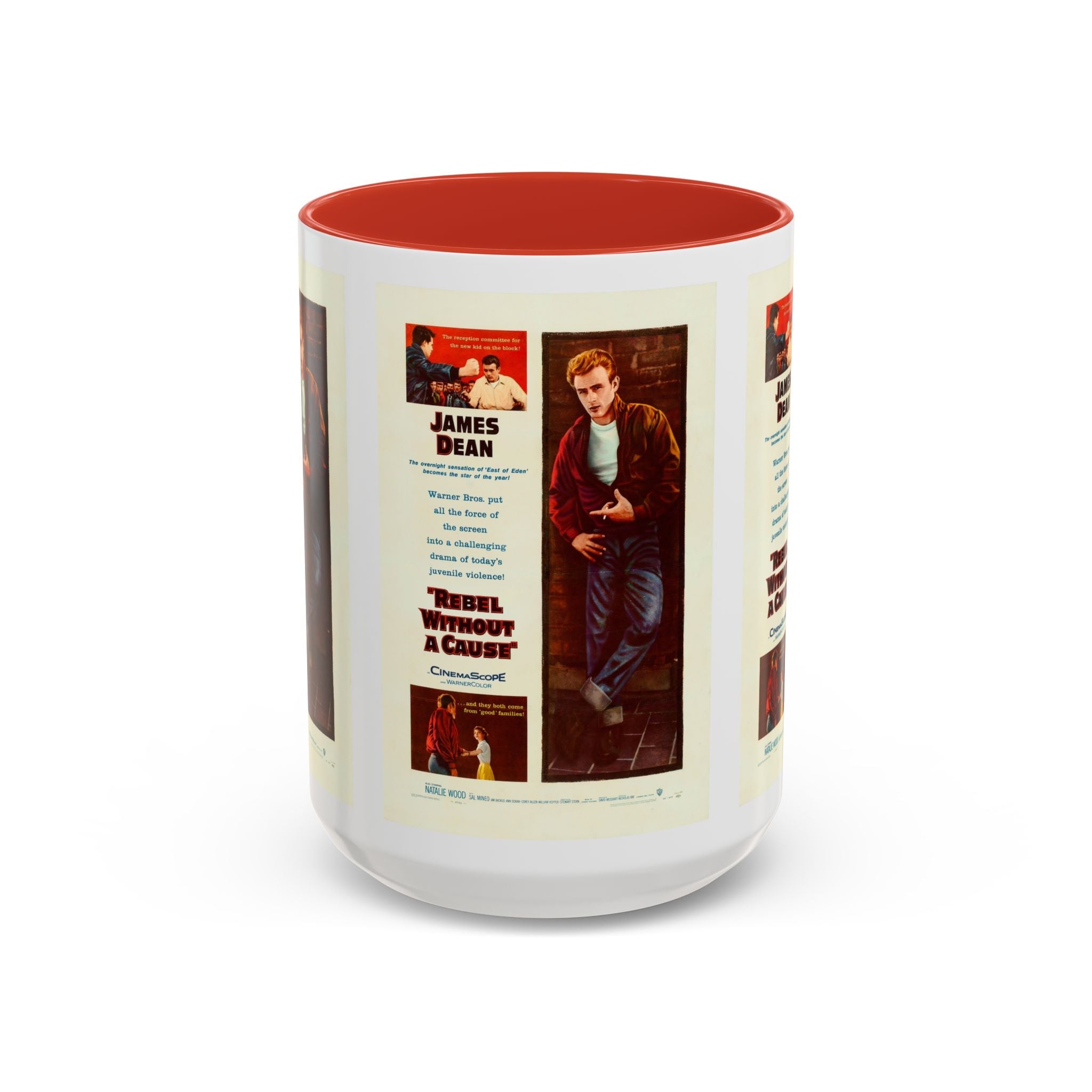 Cult Classic Movie Poster Art Accent Coffee Mug (11, 15oz) - Rebel Without A Cause 1955 - POPvault