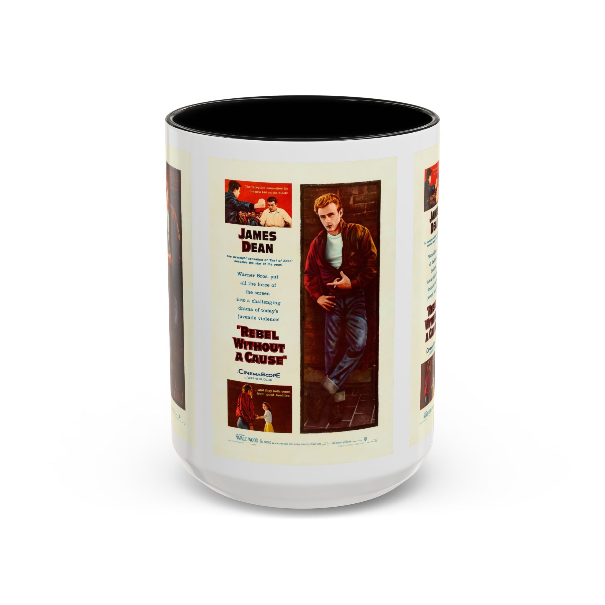 Cult Classic Movie Poster Art Accent Coffee Mug (11, 15oz) - Rebel Without A Cause 1955 - POPvault