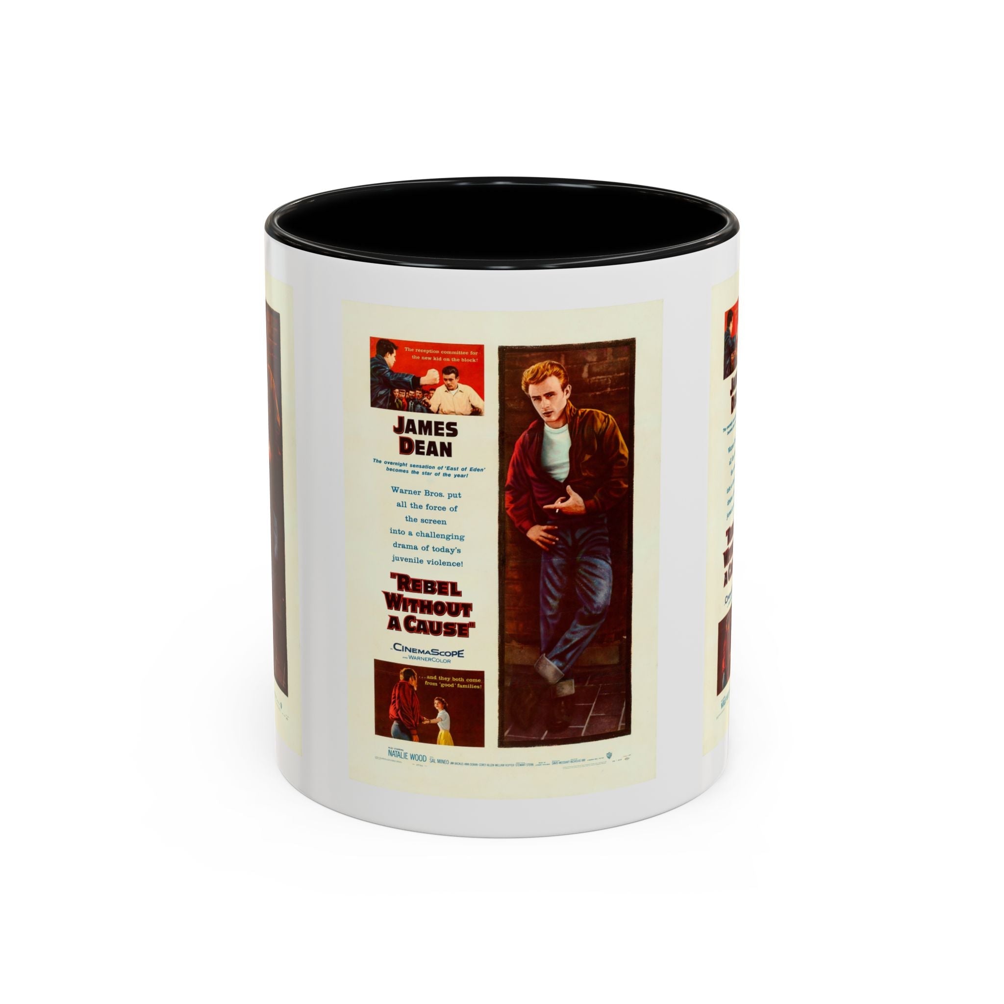 Cult Classic Movie Poster Art Accent Coffee Mug (11, 15oz) - Rebel Without A Cause 1955 - POPvault