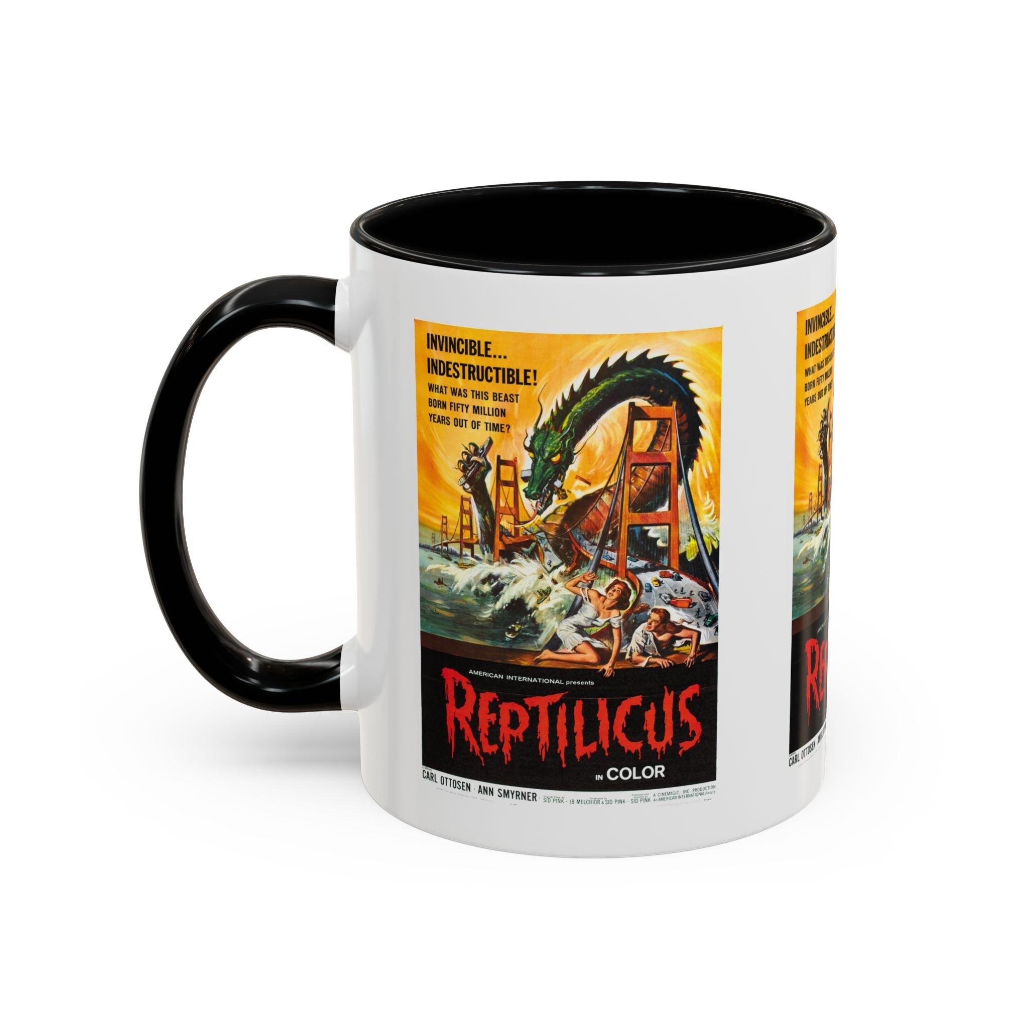 Cult Classic Movie Poster Art Accent Coffee Mug (11, 15oz) - Reptilicus 1961 - POPvault