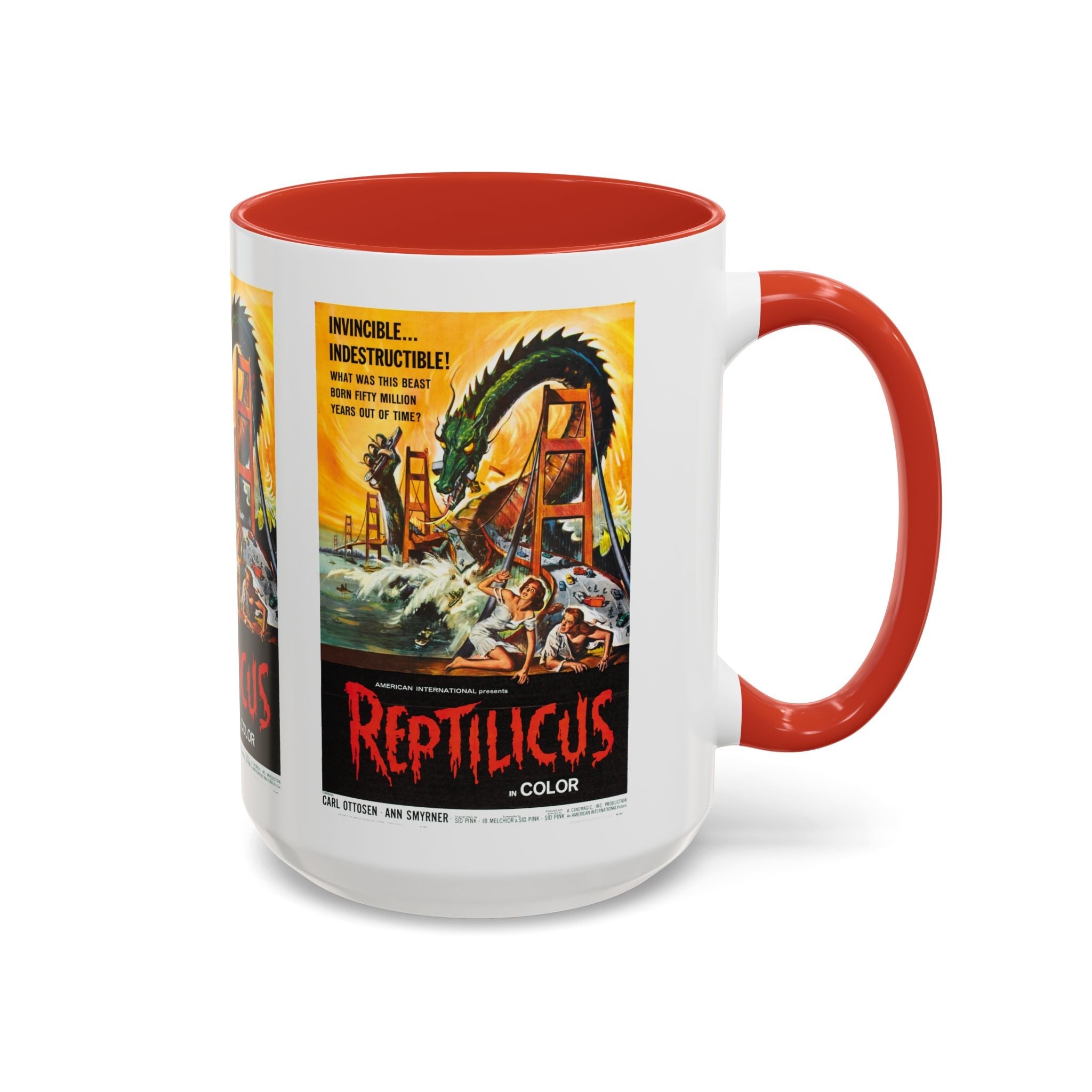 Cult Classic Movie Poster Art Accent Coffee Mug (11, 15oz) - Reptilicus 1961 - POPvault