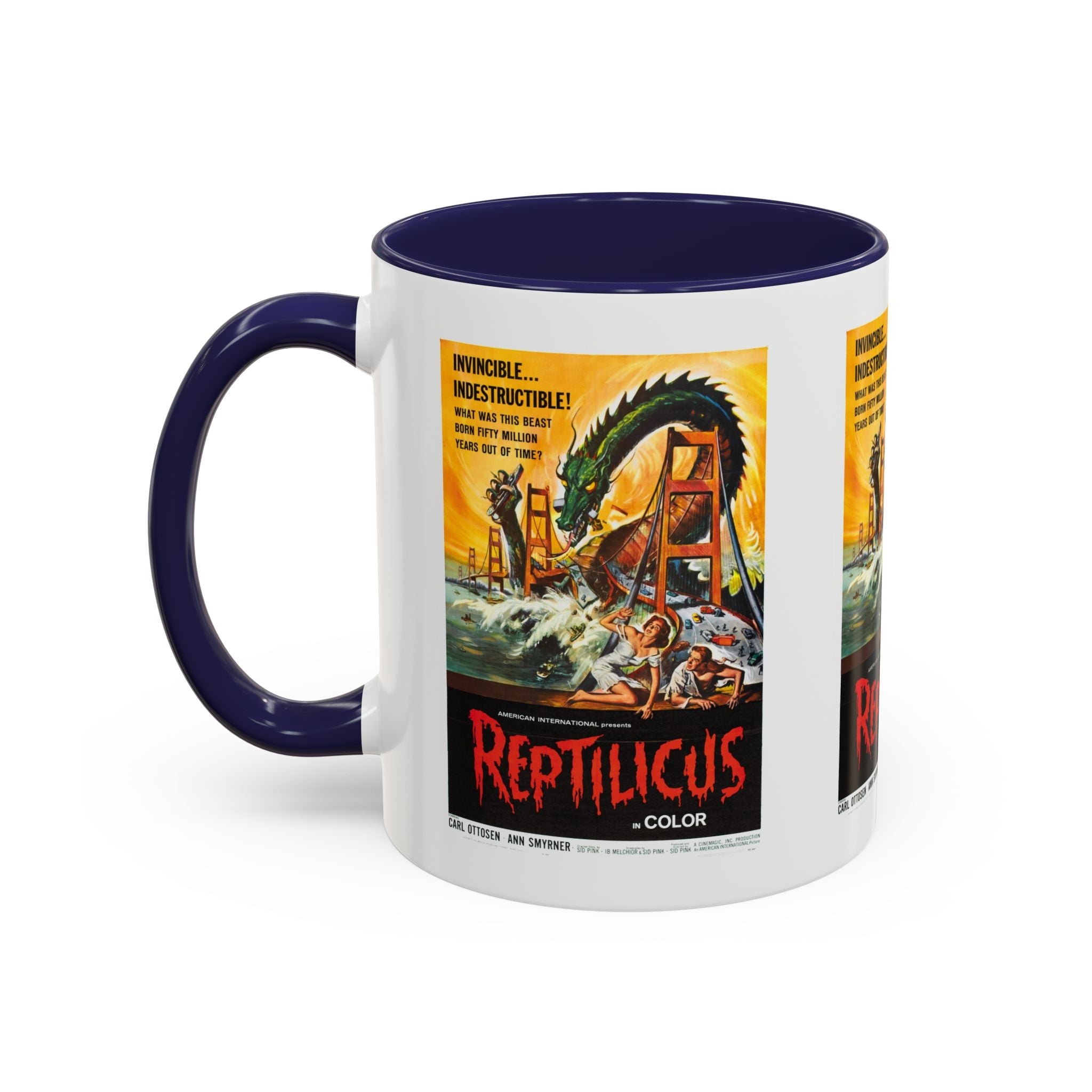Cult Classic Movie Poster Art Accent Coffee Mug (11, 15oz) - Reptilicus 1961 - POPvault