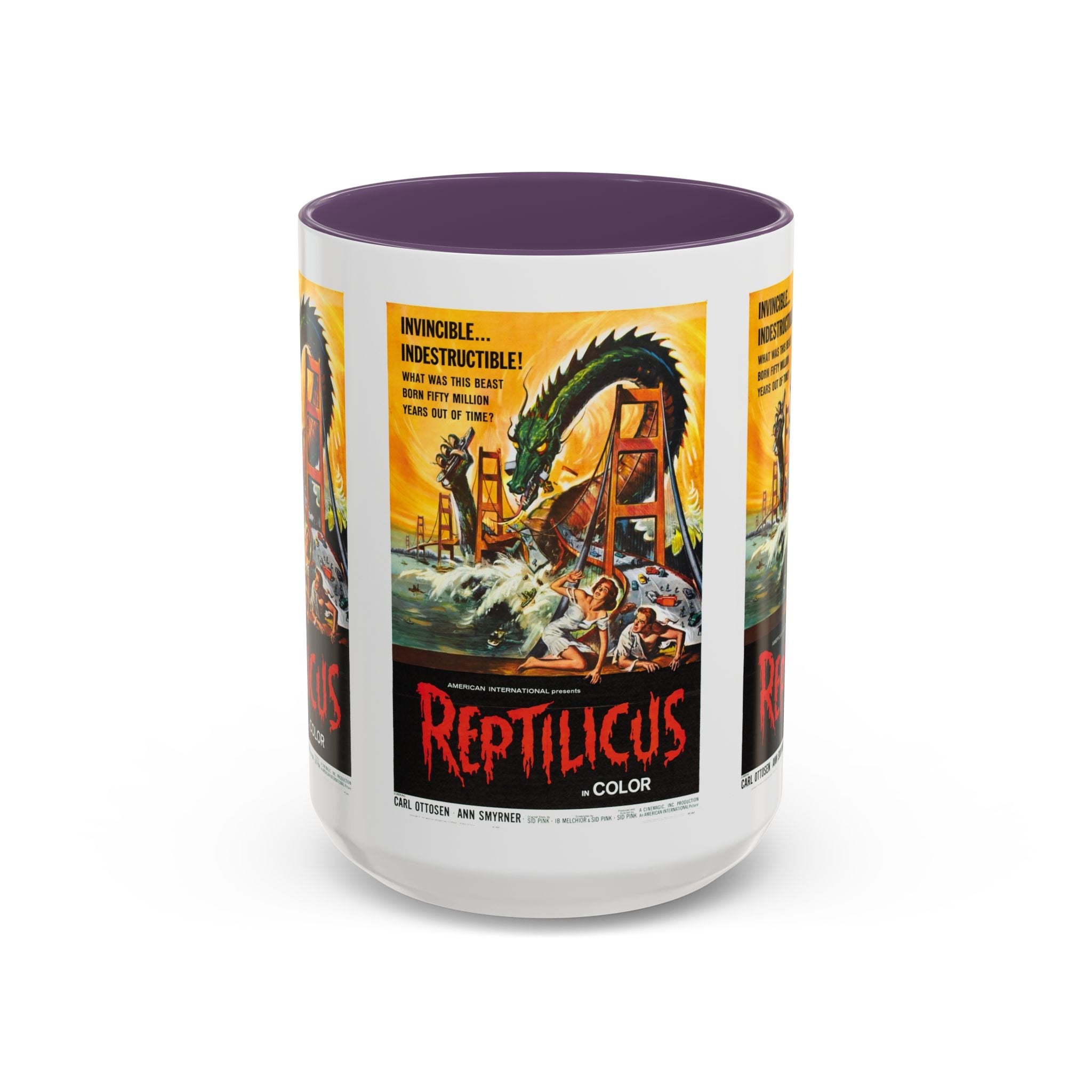 Cult Classic Movie Poster Art Accent Coffee Mug (11, 15oz) - Reptilicus 1961 - POPvault