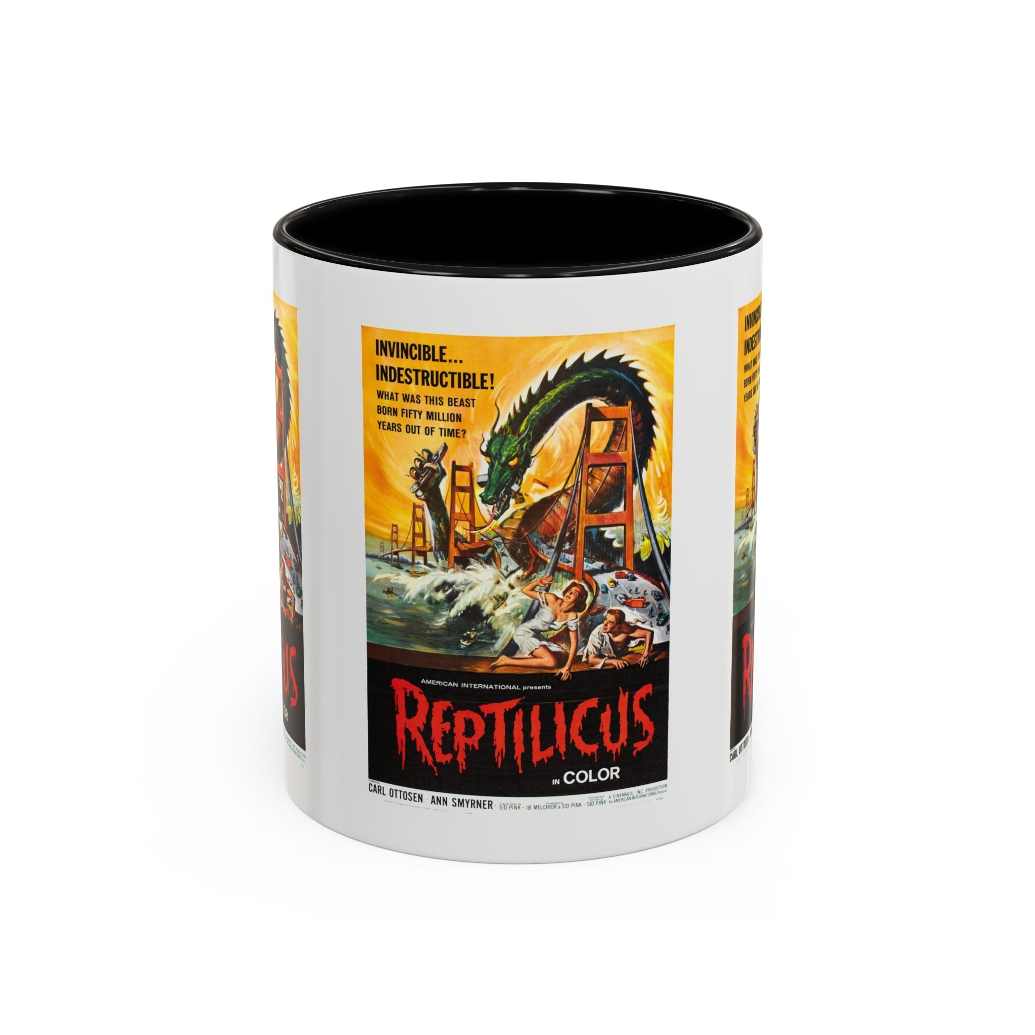 Cult Classic Movie Poster Art Accent Coffee Mug (11, 15oz) - Reptilicus 1961 - POPvault