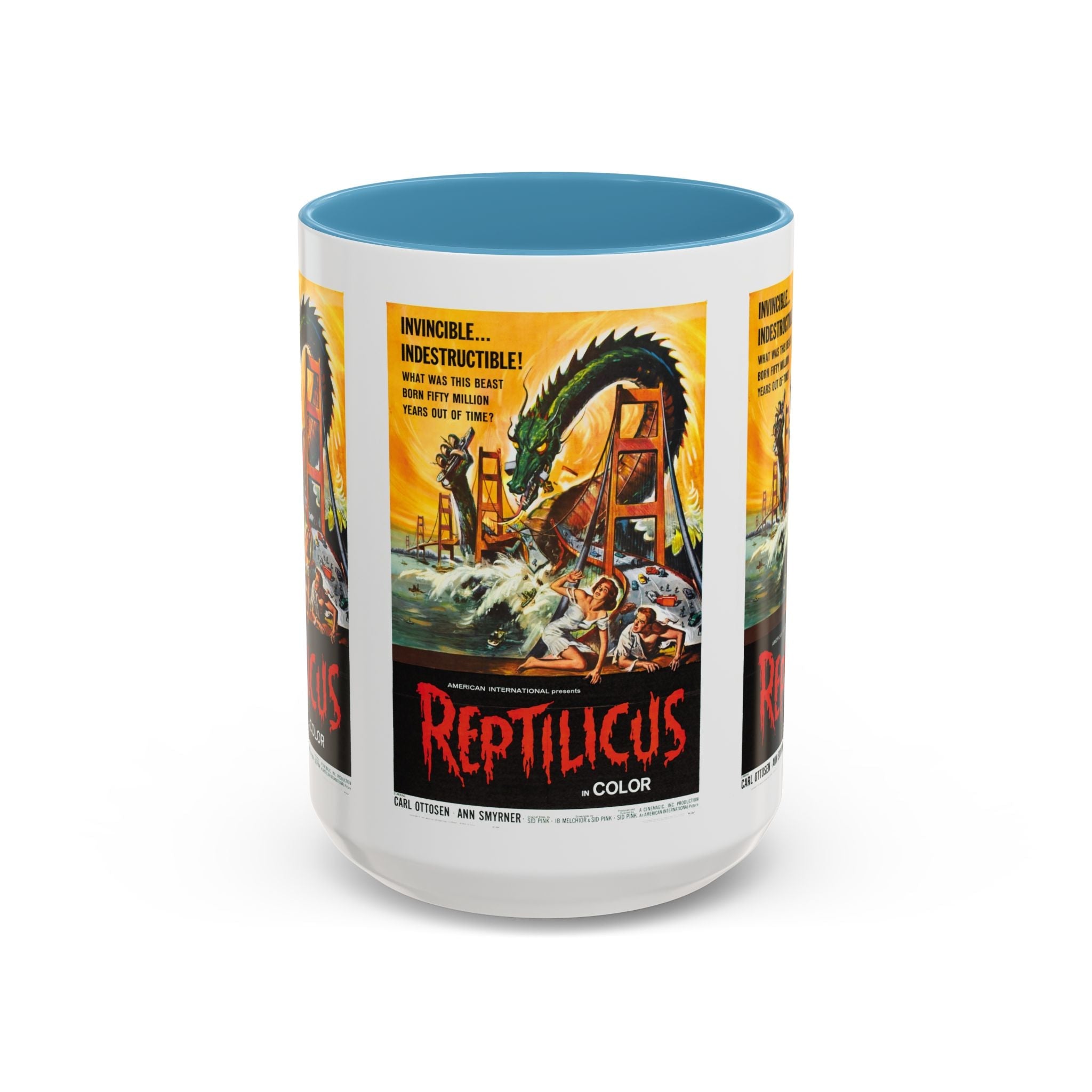 Cult Classic Movie Poster Art Accent Coffee Mug (11, 15oz) - Reptilicus 1961 - POPvault