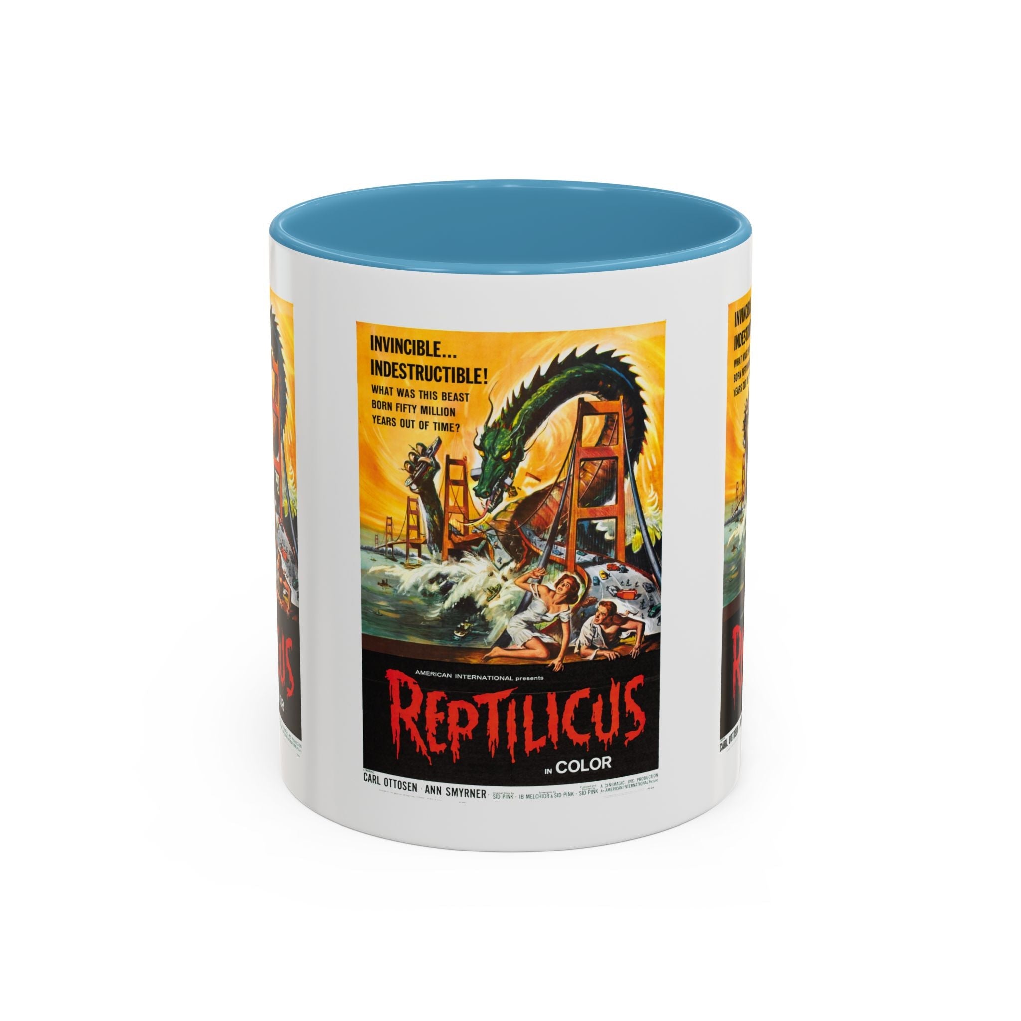 Cult Classic Movie Poster Art Accent Coffee Mug (11, 15oz) - Reptilicus 1961 - POPvault