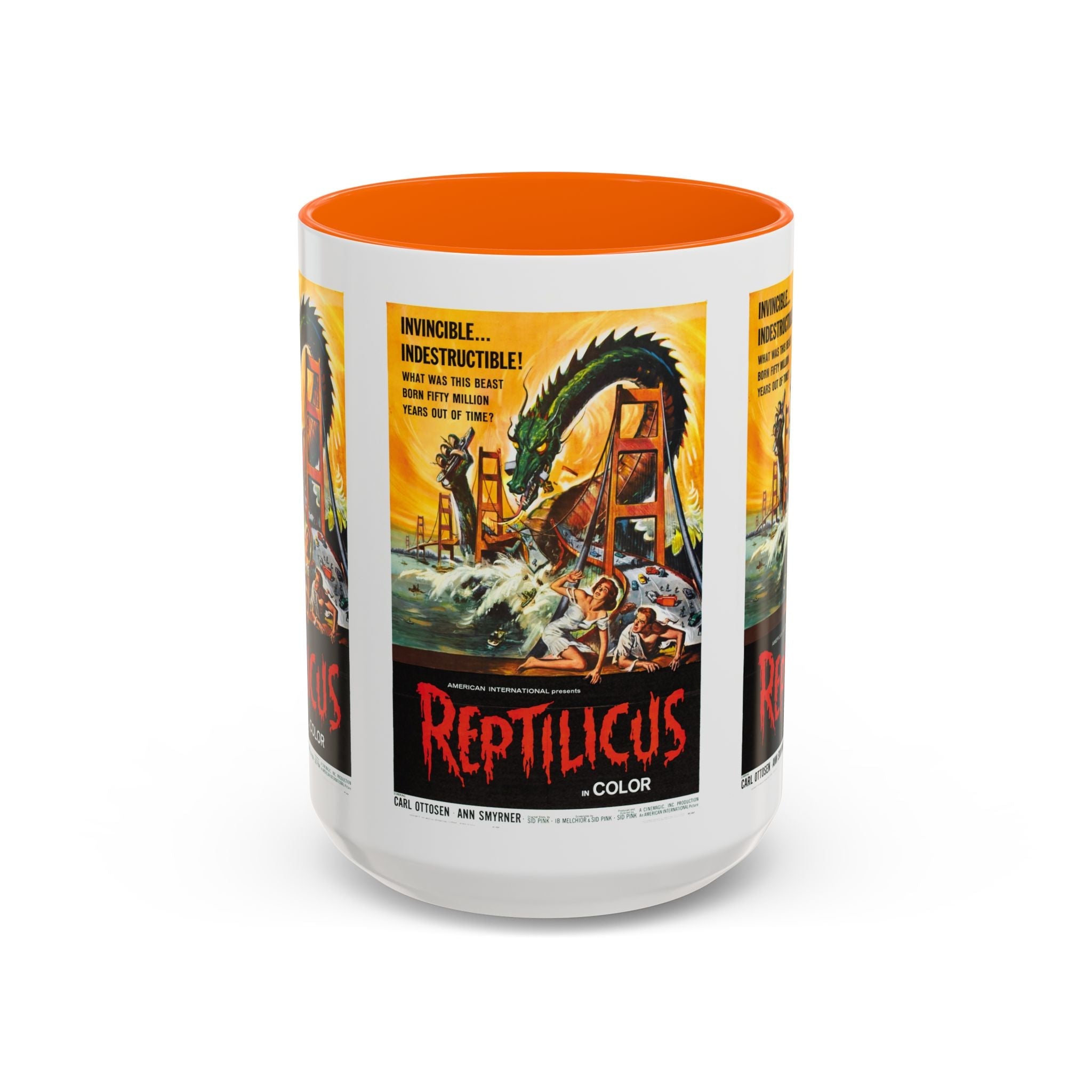 Cult Classic Movie Poster Art Accent Coffee Mug (11, 15oz) - Reptilicus 1961 - POPvault