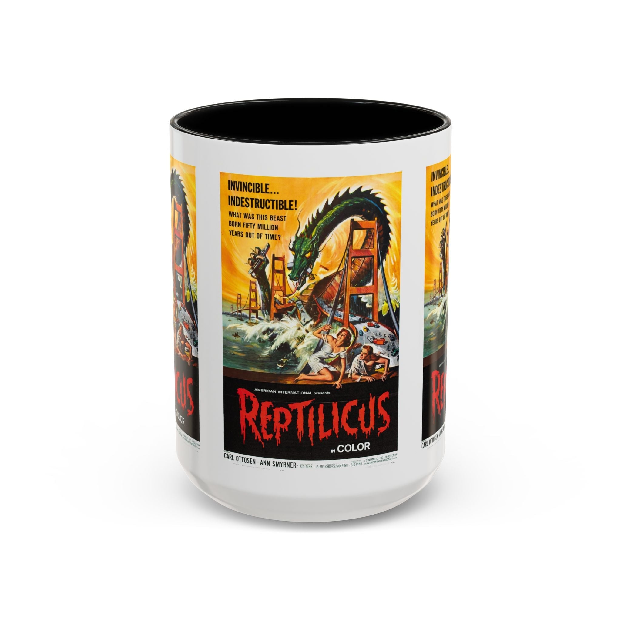 Cult Classic Movie Poster Art Accent Coffee Mug (11, 15oz) - Reptilicus 1961 - POPvault