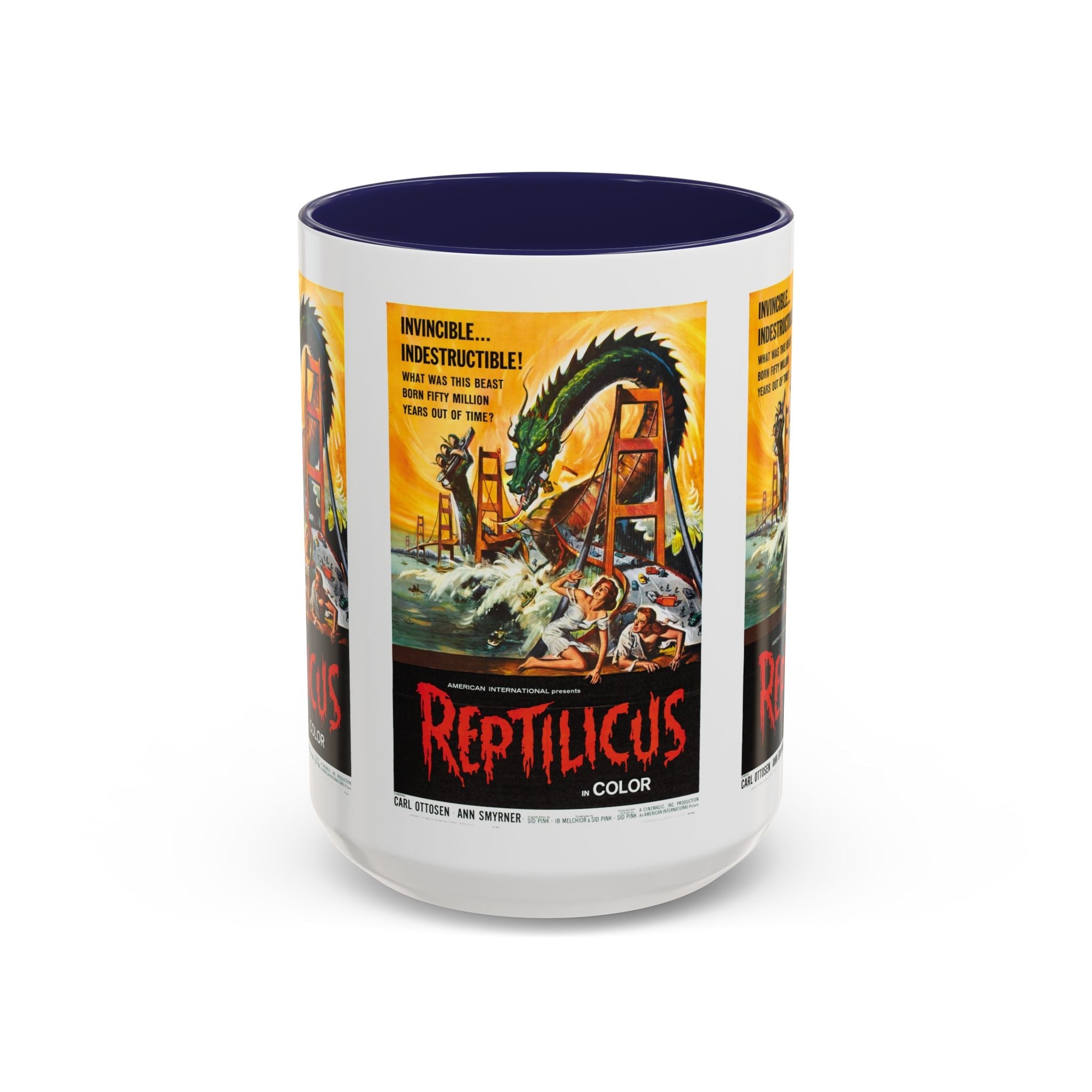 Cult Classic Movie Poster Art Accent Coffee Mug (11, 15oz) - Reptilicus 1961 - POPvault