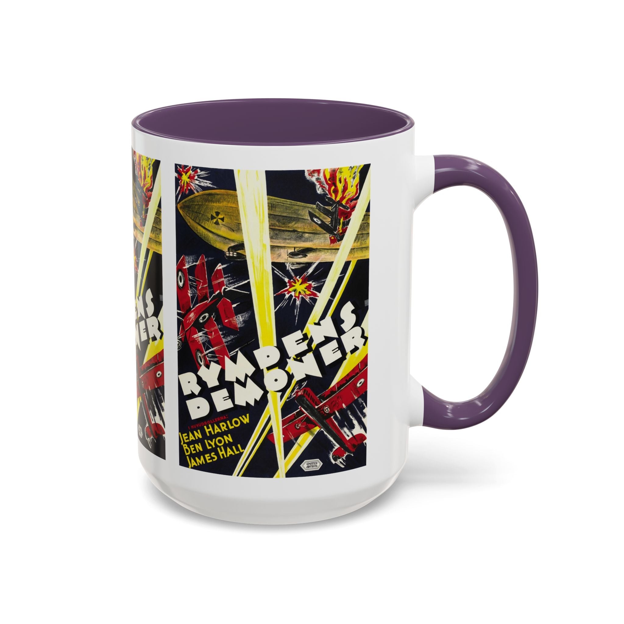Cult Classic Movie Poster Art Accent Coffee Mug (11, 15oz) - Rymdens Demoner 1930 - POPvault