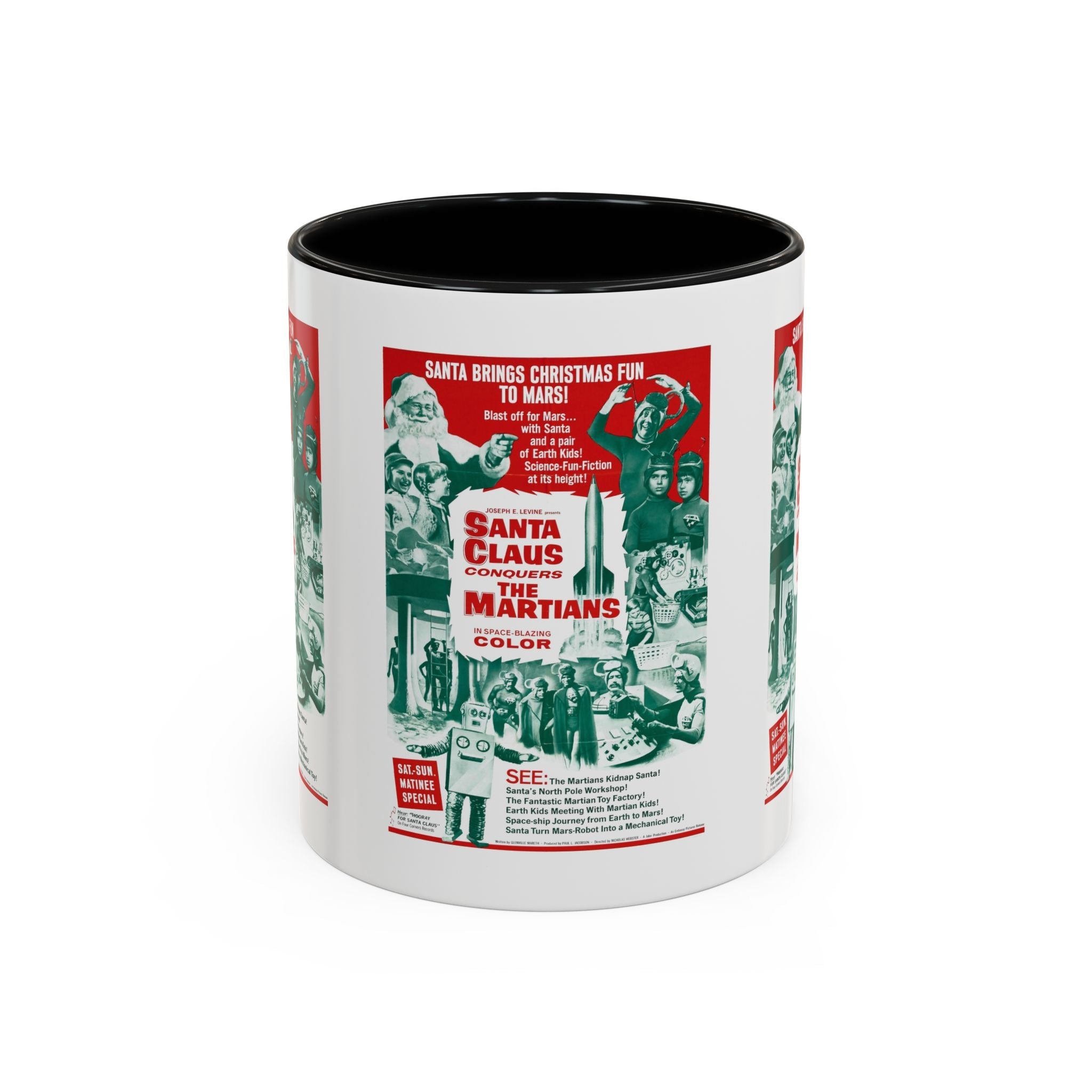 Cult Classic Movie Poster Art Accent Coffee Mug (11, 15oz) - Santa Claus Conquers The Martians 1964 - POPvault