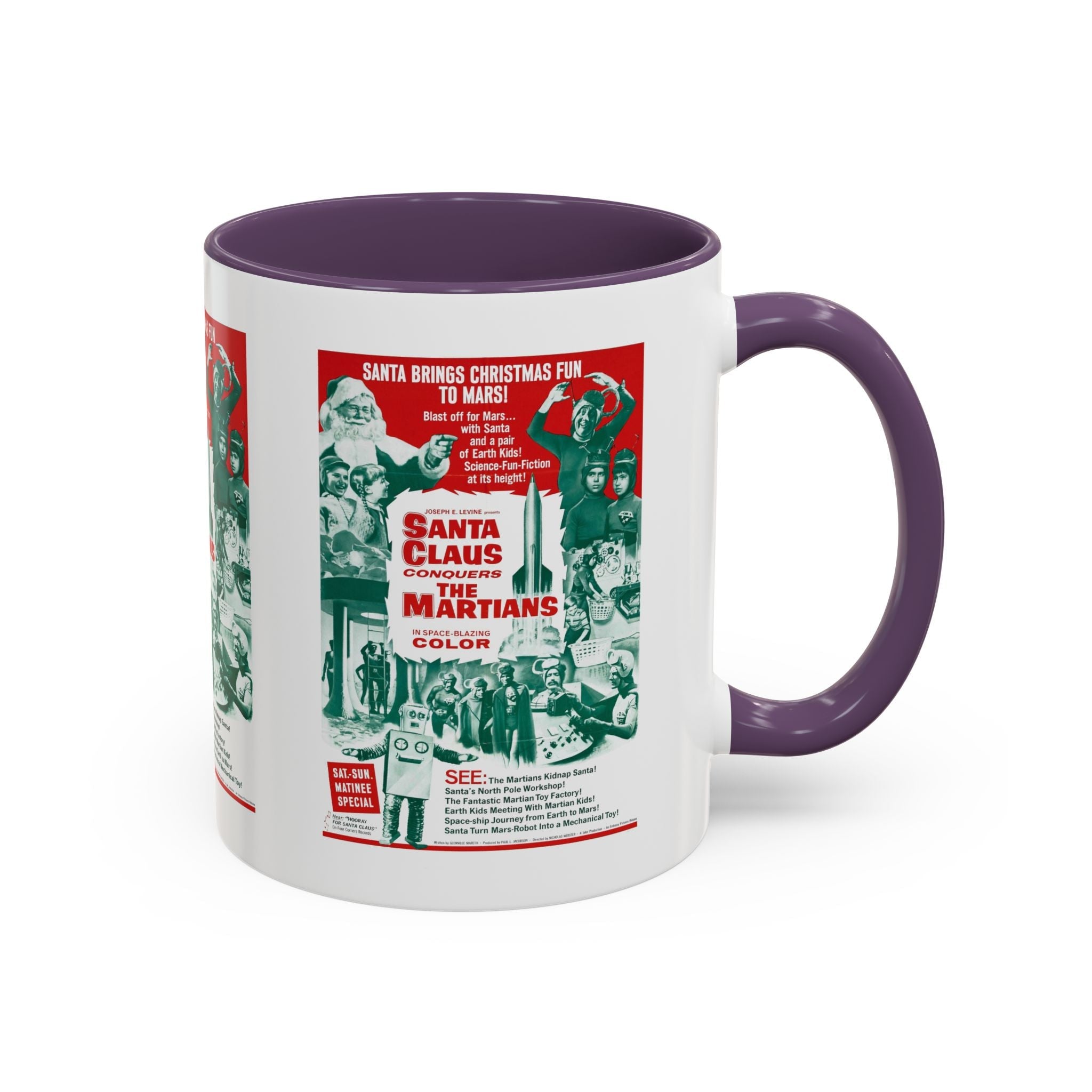 Cult Classic Movie Poster Art Accent Coffee Mug (11, 15oz) - Santa Claus Conquers The Martians 1964 - POPvault