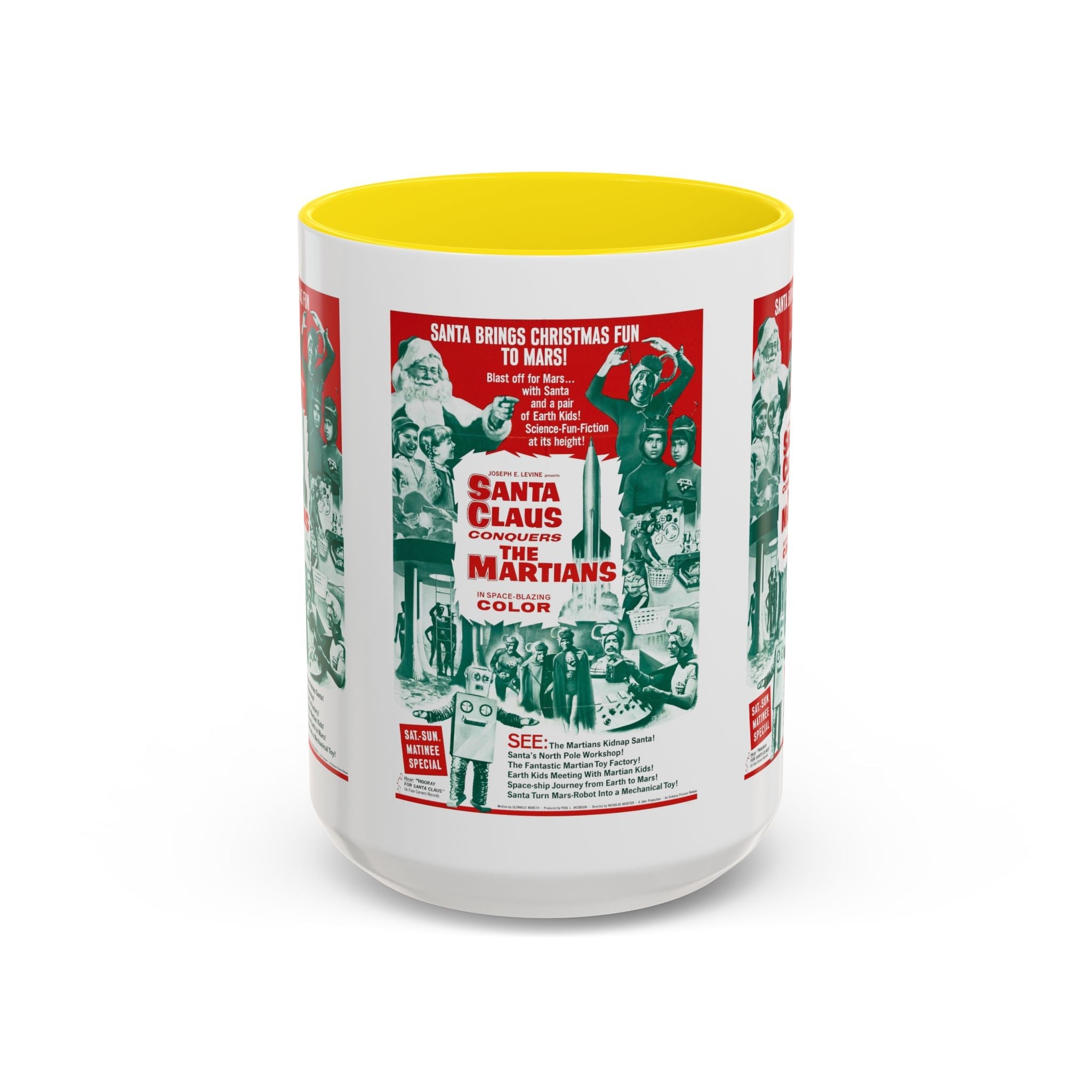 Cult Classic Movie Poster Art Accent Coffee Mug (11, 15oz) - Santa Claus Conquers The Martians 1964 - POPvault