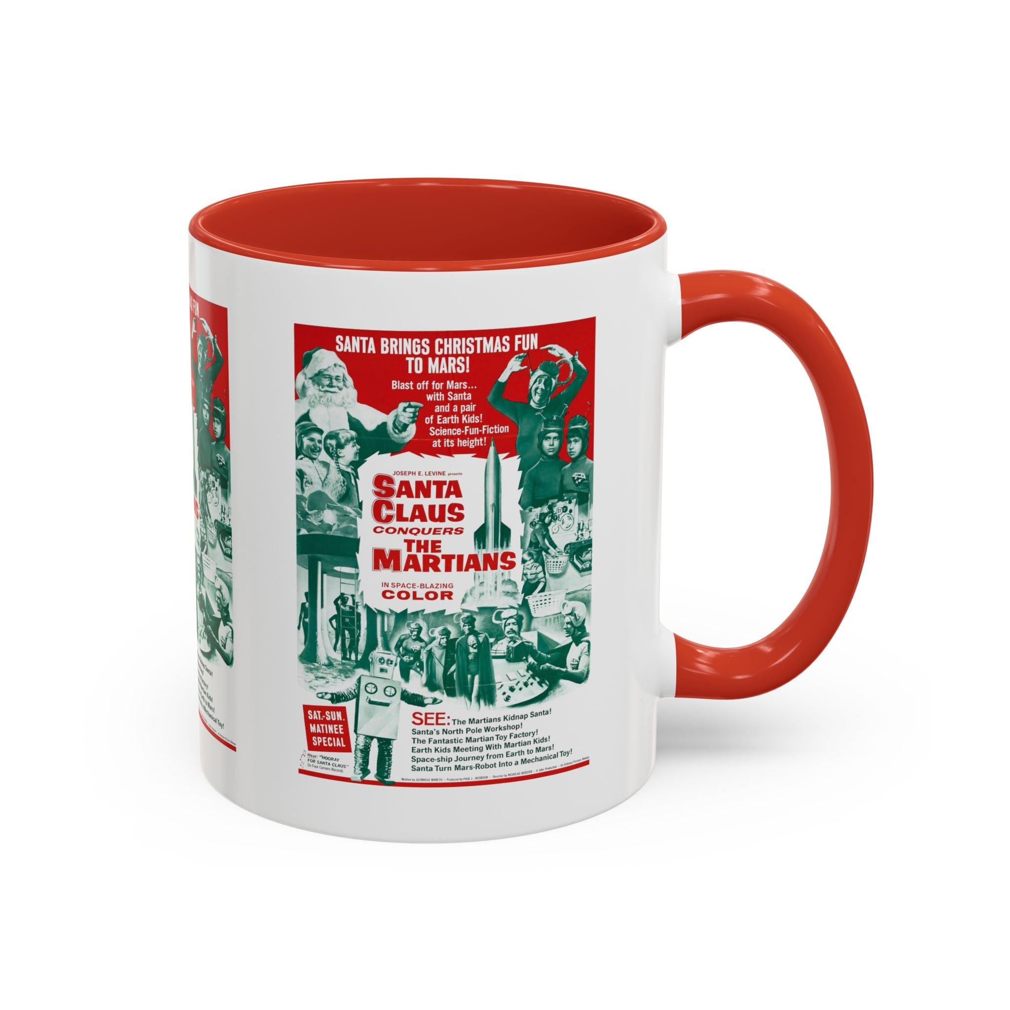 Cult Classic Movie Poster Art Accent Coffee Mug (11, 15oz) - Santa Claus Conquers The Martians 1964 - POPvault