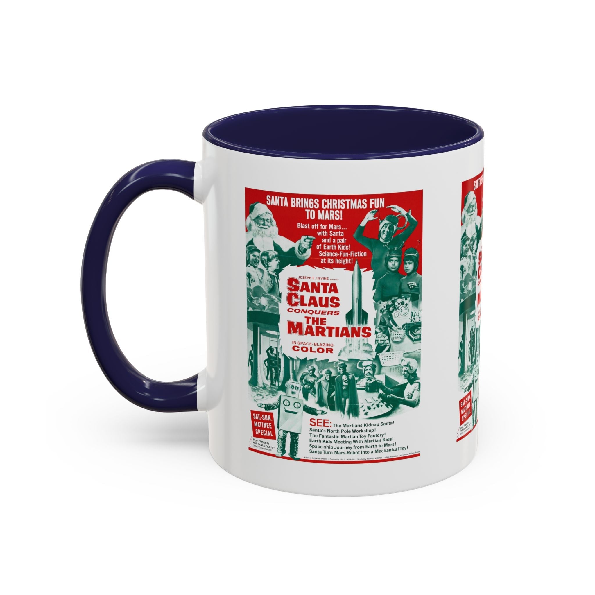 Cult Classic Movie Poster Art Accent Coffee Mug (11, 15oz) - Santa Claus Conquers The Martians 1964 - POPvault