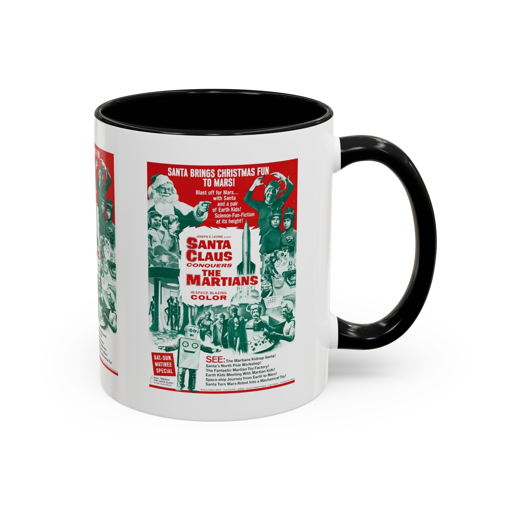 Cult Classic Movie Poster Art Accent Coffee Mug (11, 15oz) - Santa Claus Conquers The Martians 1964 - POPvault