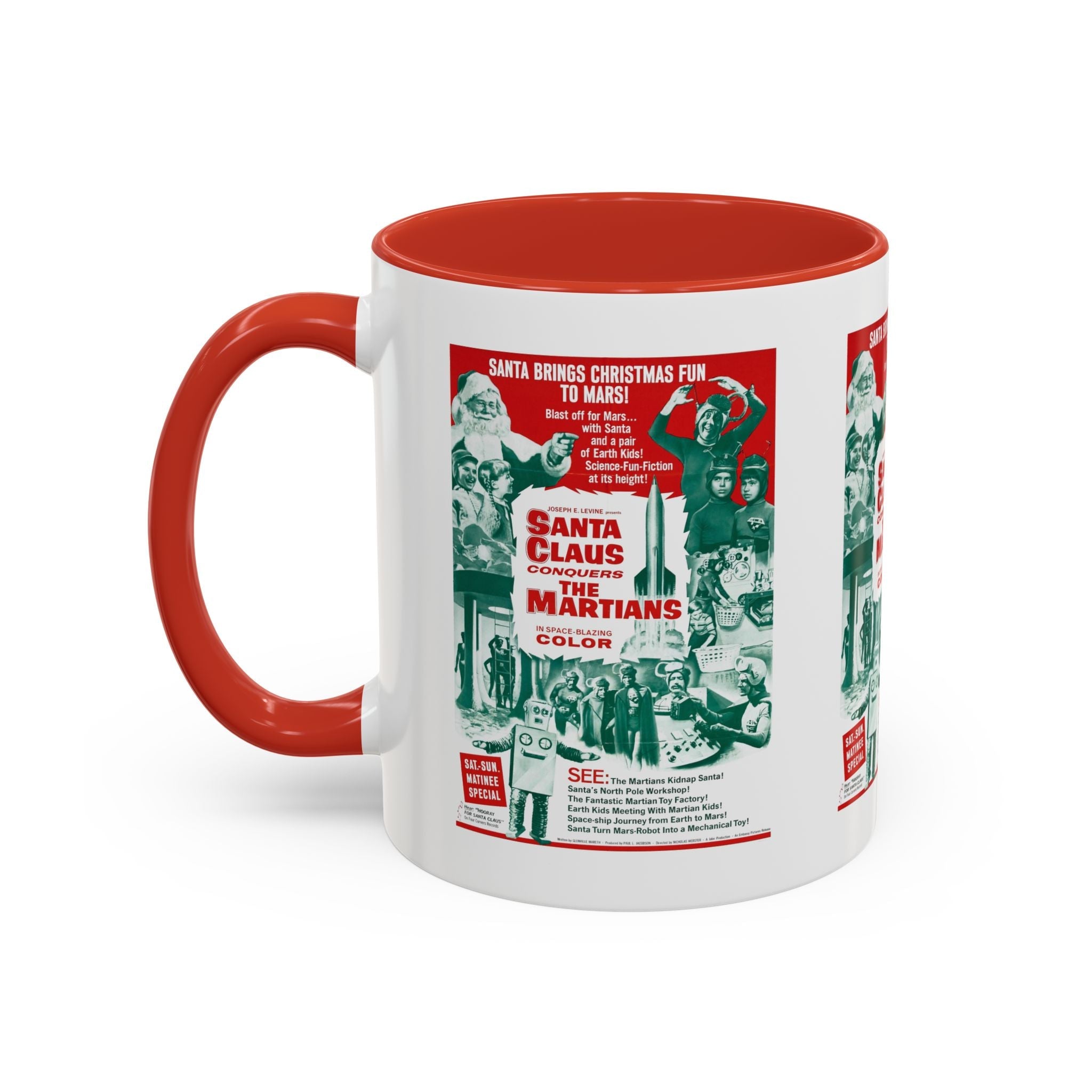 Cult Classic Movie Poster Art Accent Coffee Mug (11, 15oz) - Santa Claus Conquers The Martians 1964 - POPvault