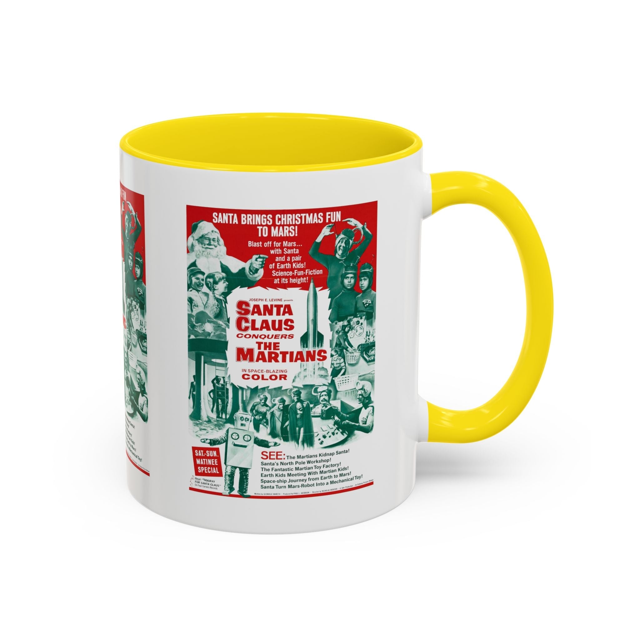 Cult Classic Movie Poster Art Accent Coffee Mug (11, 15oz) - Santa Claus Conquers The Martians 1964 - POPvault