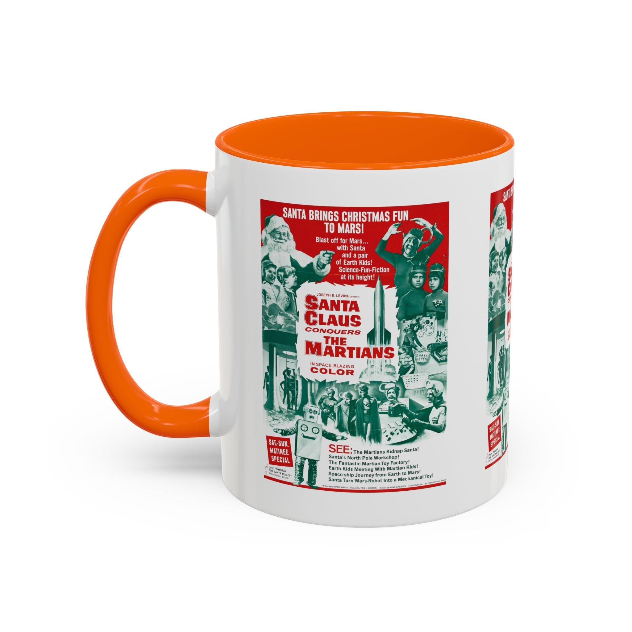 Cult Classic Movie Poster Art Accent Coffee Mug (11, 15oz) - Santa Claus Conquers The Martians 1964 - POPvault