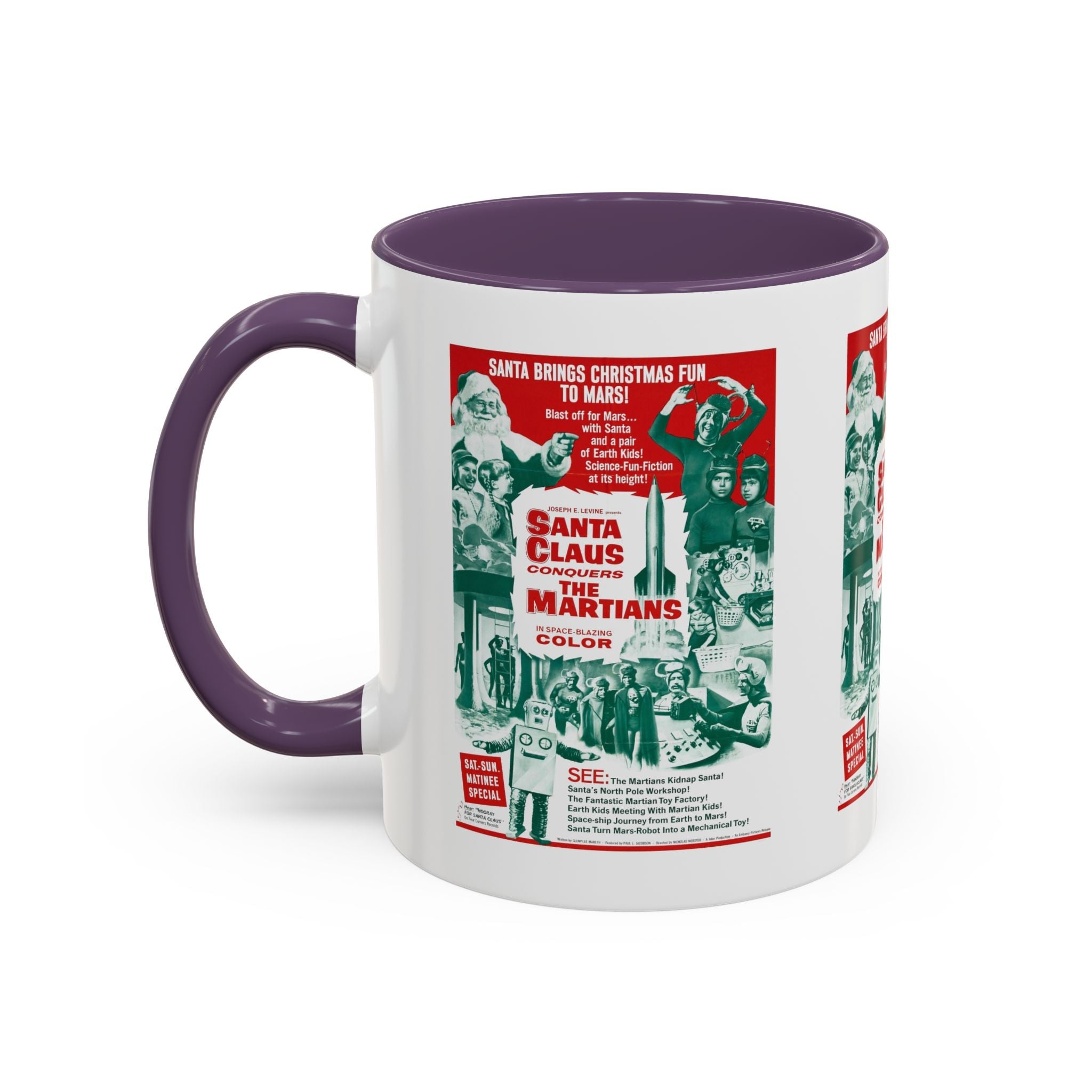 Cult Classic Movie Poster Art Accent Coffee Mug (11, 15oz) - Santa Claus Conquers The Martians 1964 - POPvault