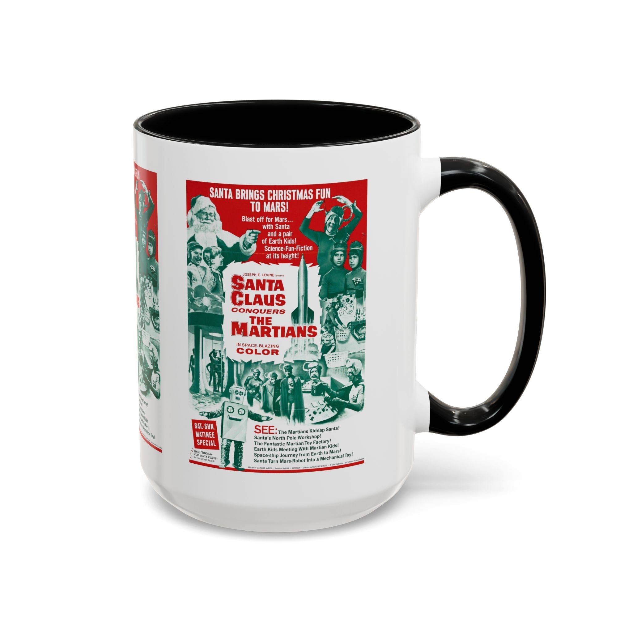 Cult Classic Movie Poster Art Accent Coffee Mug (11, 15oz) - Santa Claus Conquers The Martians 1964 - POPvault