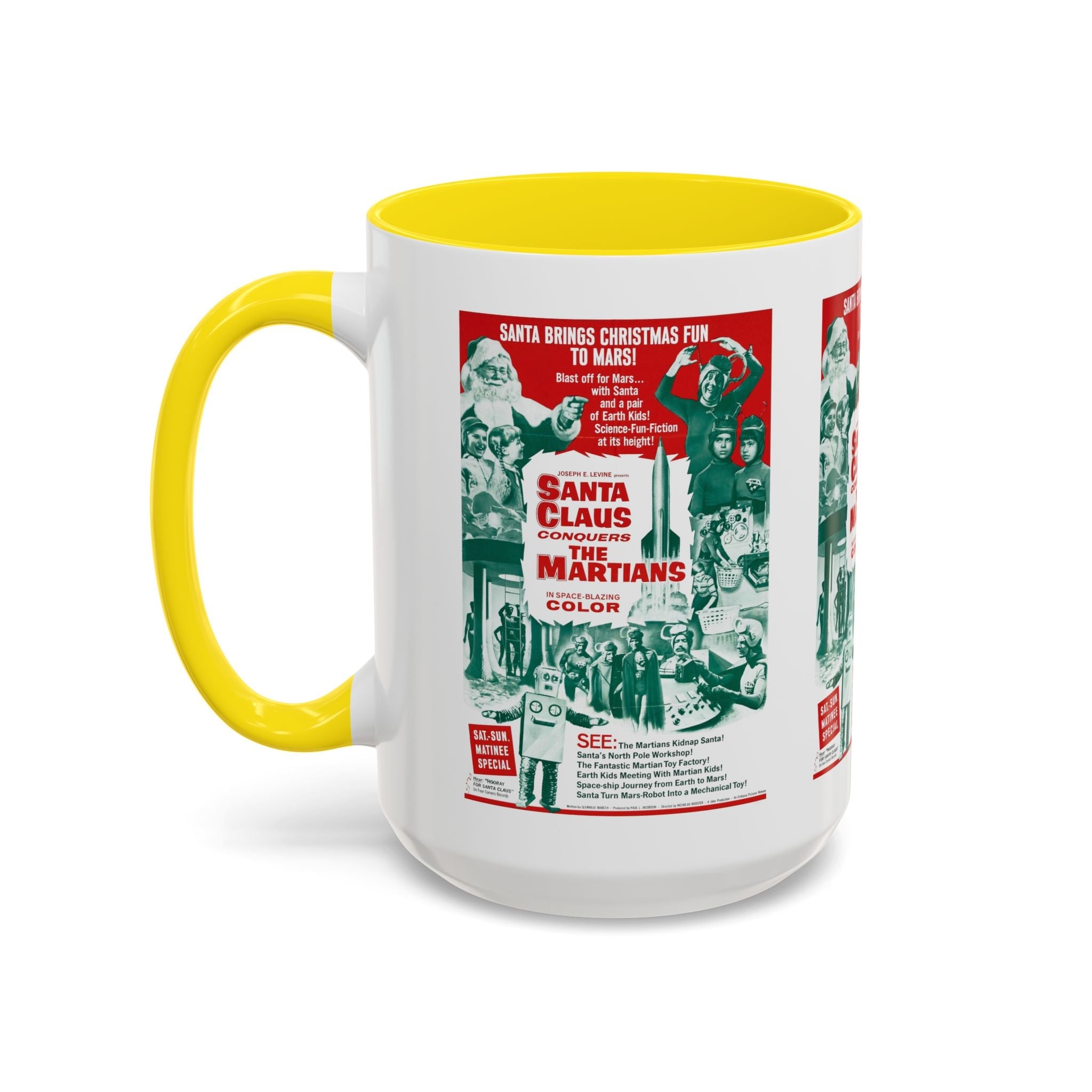 Cult Classic Movie Poster Art Accent Coffee Mug (11, 15oz) - Santa Claus Conquers The Martians 1964 - POPvault